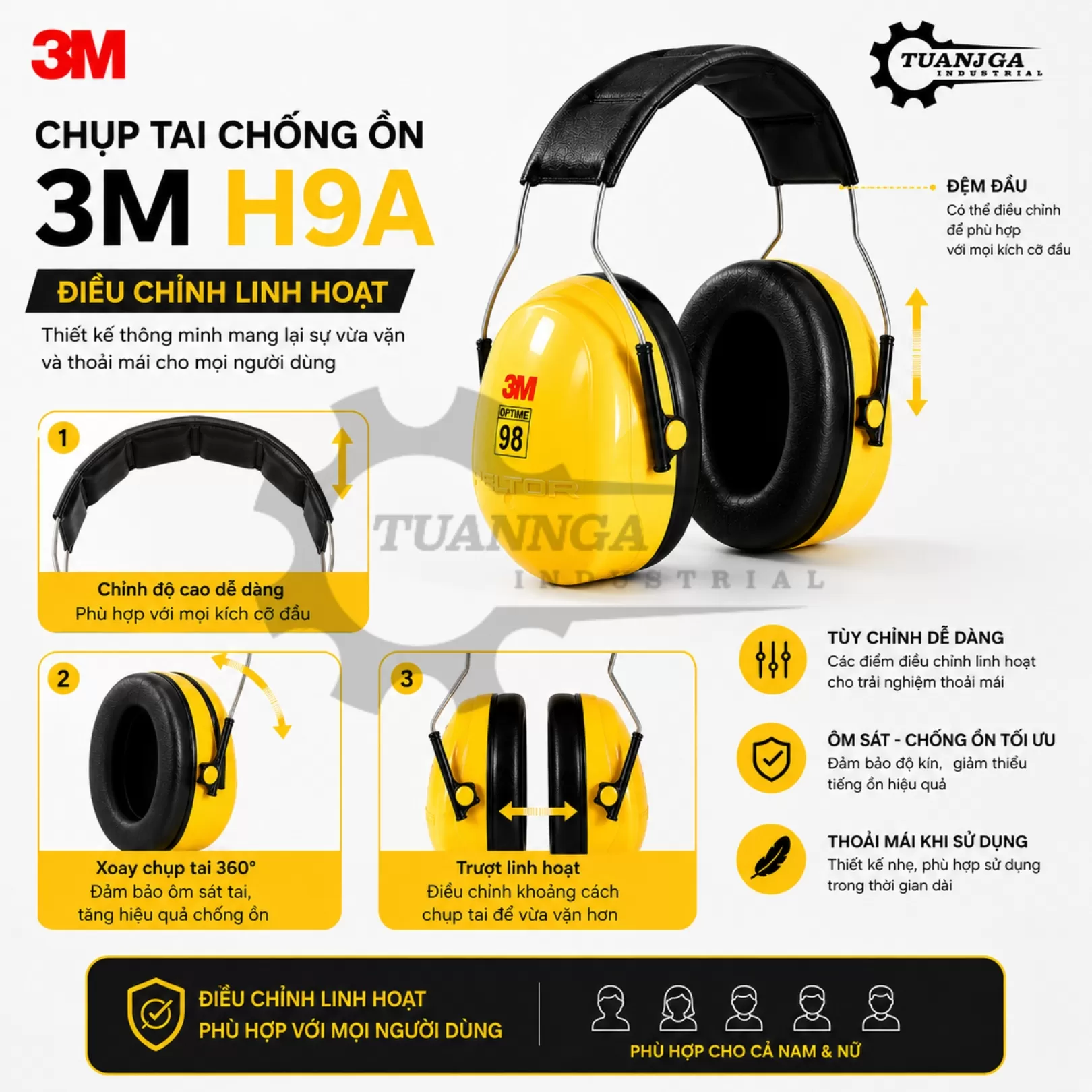 Chụp Tai Chống Ồn 3M H9A (Optime 98)
