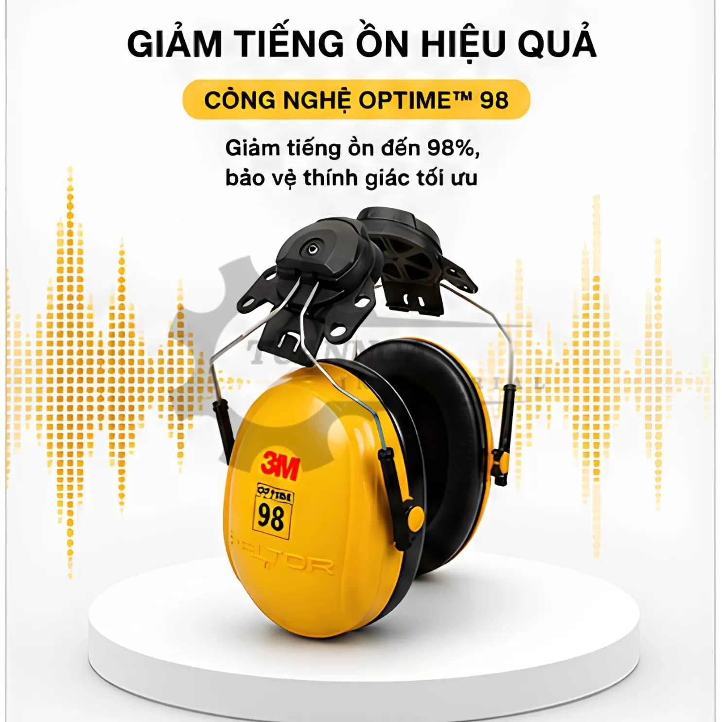 Chụp Tai Chống Ồn Gắn Nón 3M H9P3E (Optime 98)