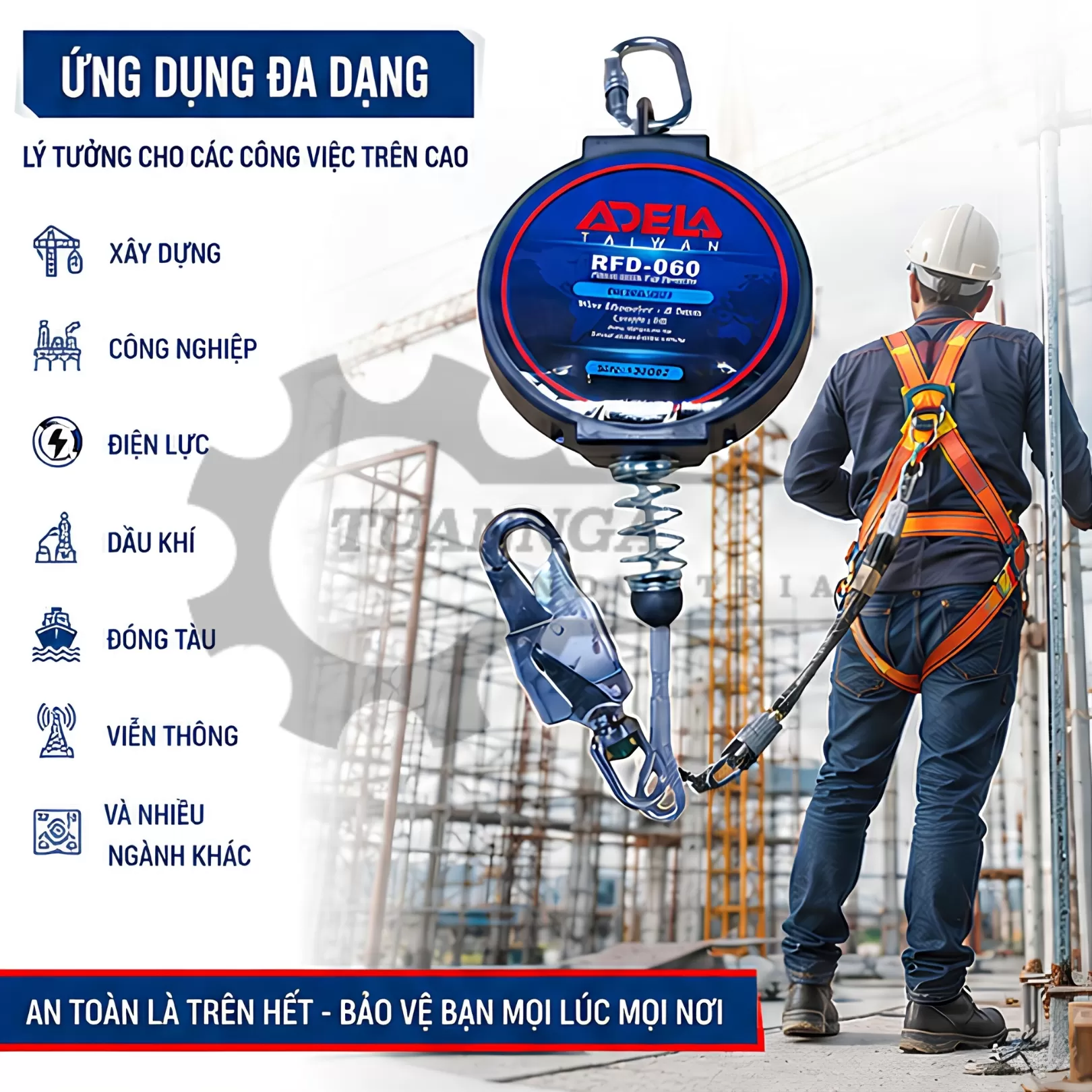 Cuộn Dây Hãm Tự Động ADELA RFD-060 (Dài 6m)