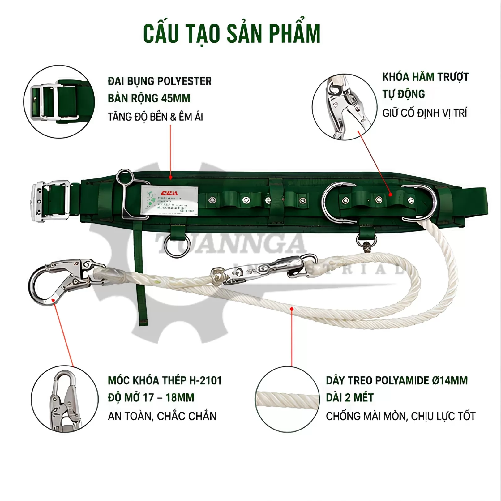 Dây An Toàn Đai Bụng ADELA H227