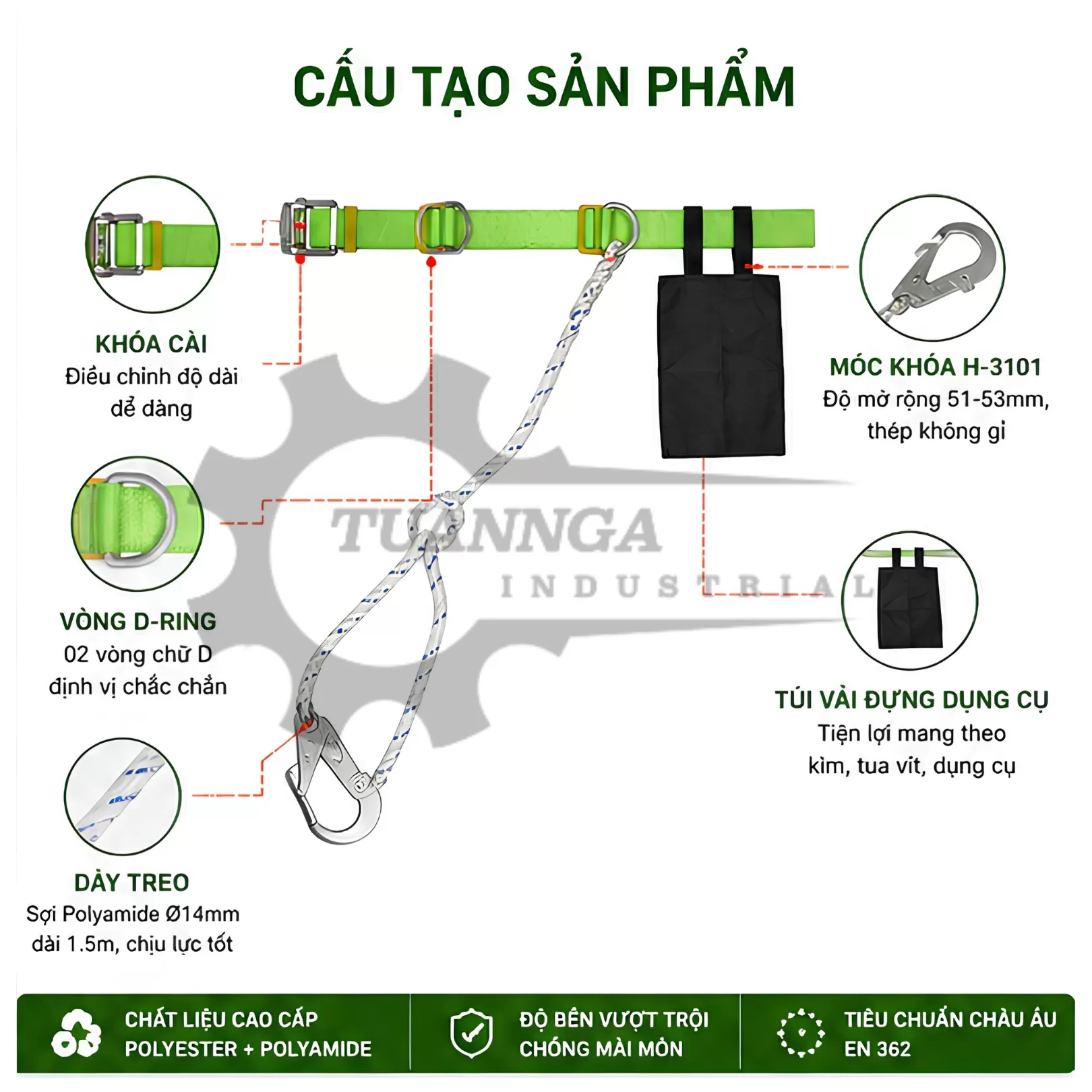 Dây An Toàn Đai Bụng ADELA H32