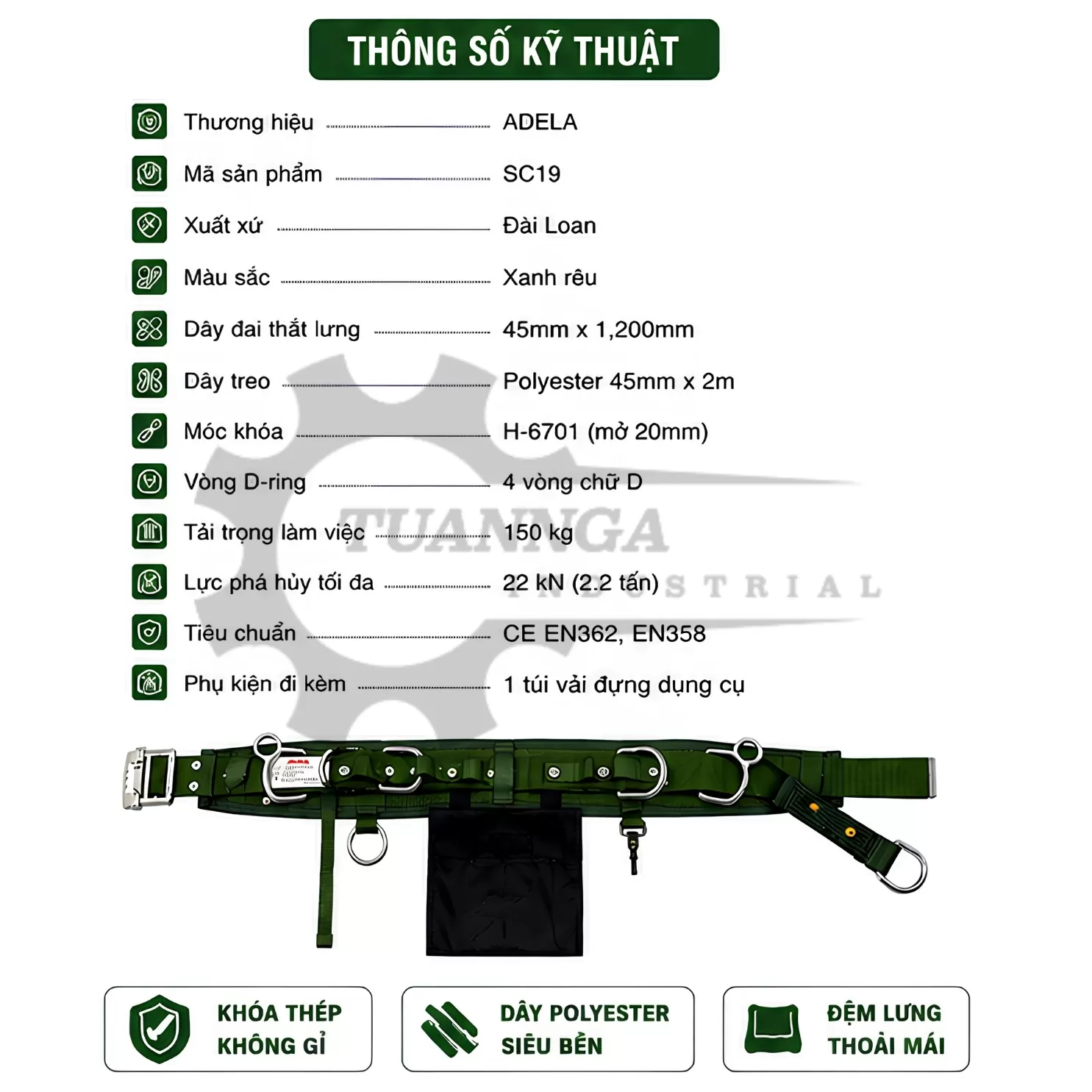 Dây An Toàn Đai Bụng ADELA SC19