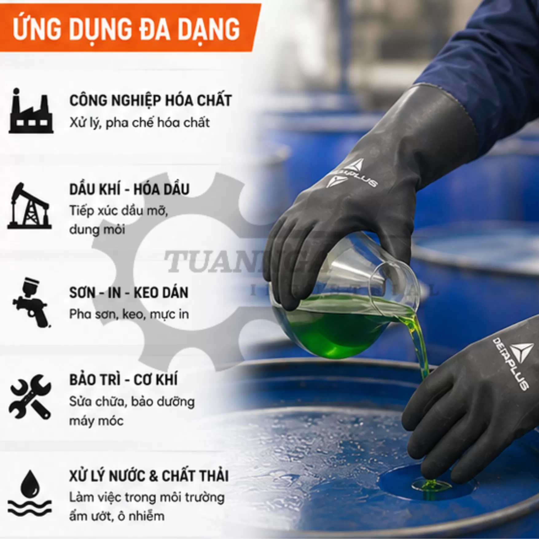 Găng Tay Chống Hóa Chất Neoprene Deltaplus VE509