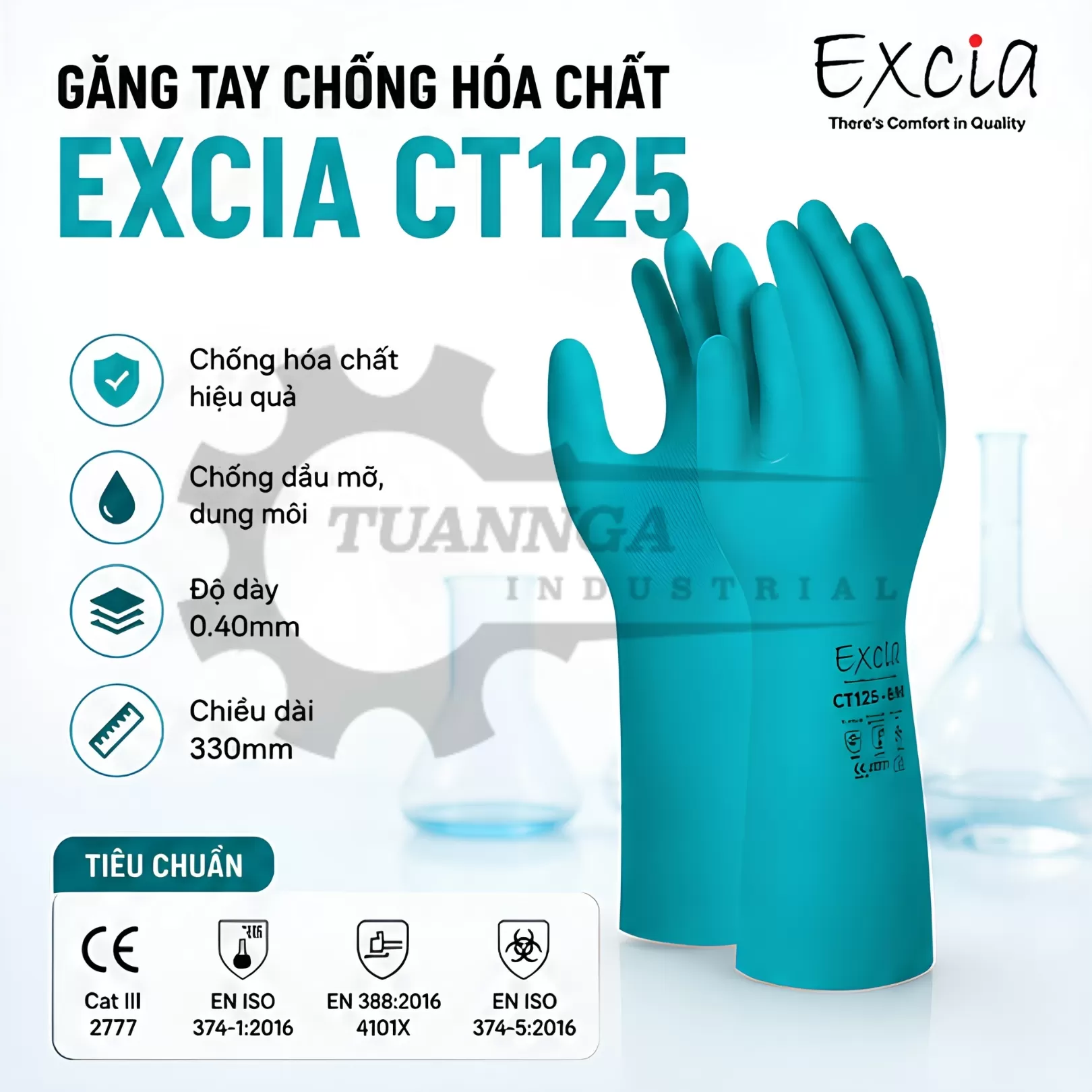 Găng Tay Chống Hóa Chất Excia CT125