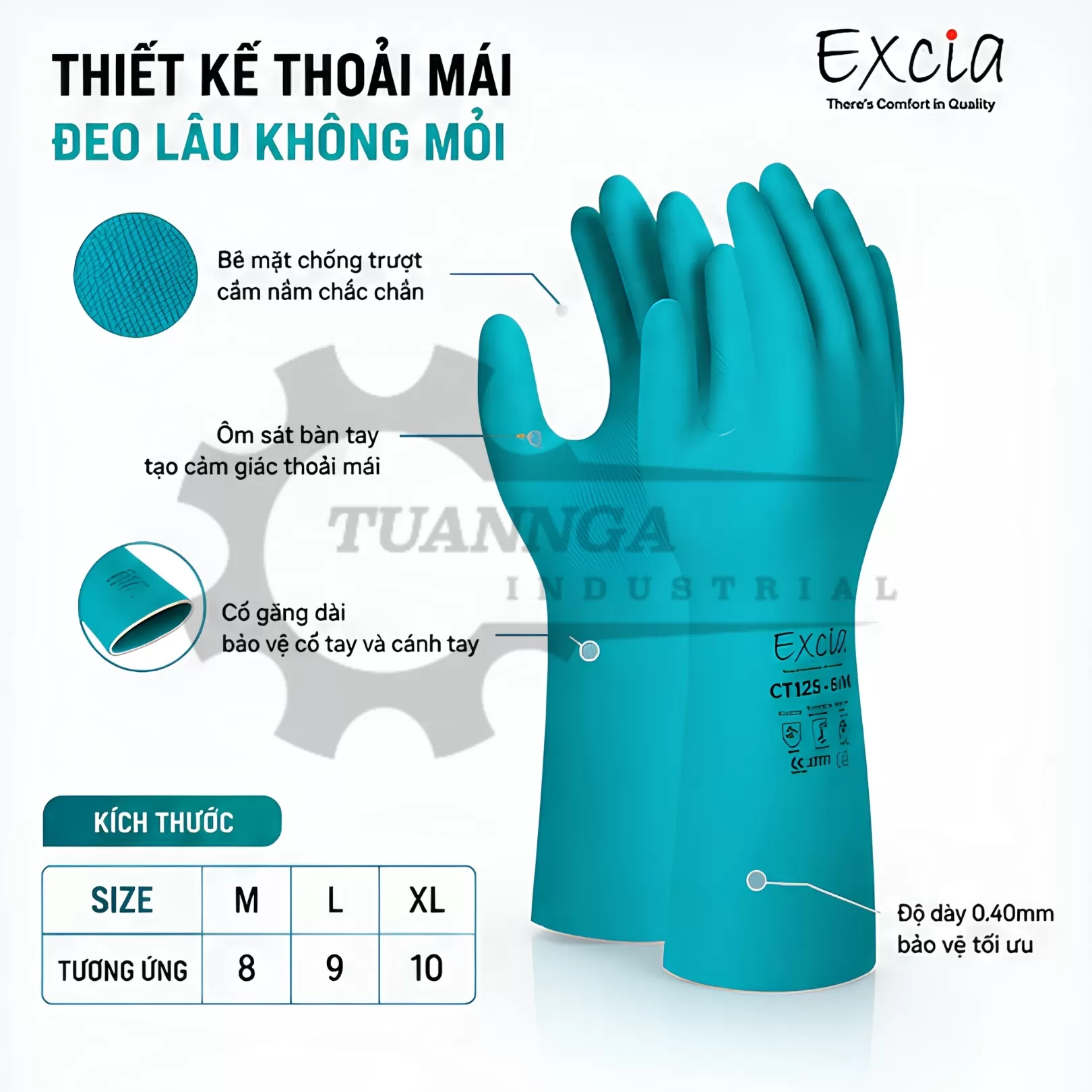 Găng Tay Chống Hóa Chất Excia CT125