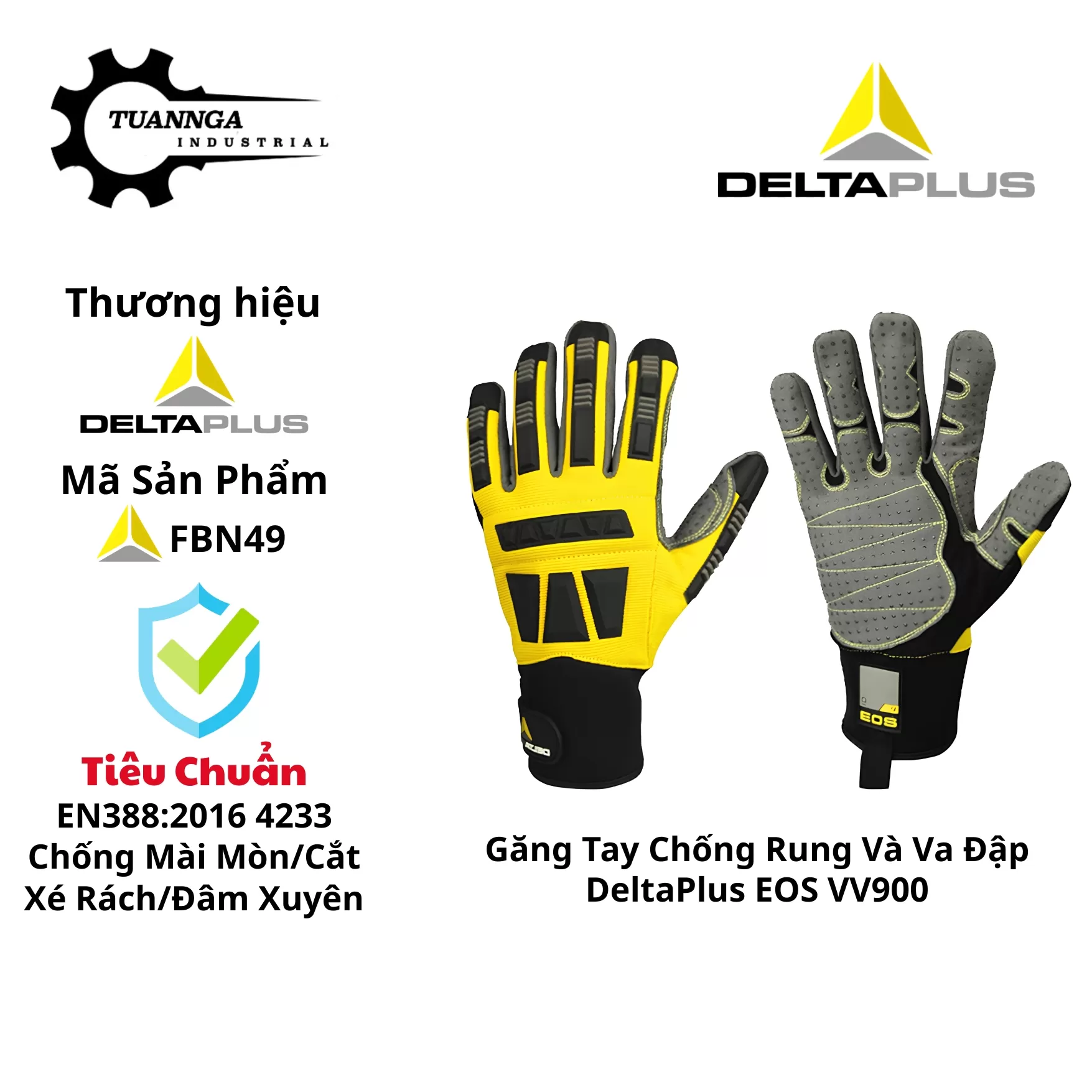 Găng Tay Chống Rung Và Va Đập Deltaplus EOS VV900