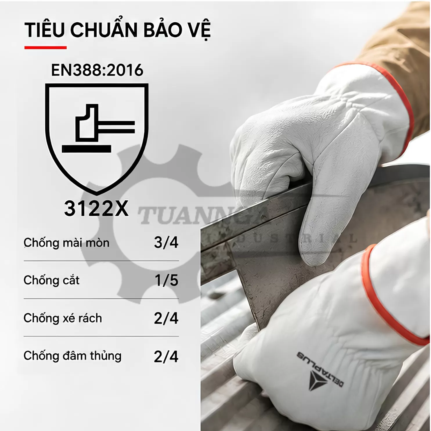 Găng Tay Da Chịu Nhiệt Deltaplus FBN49