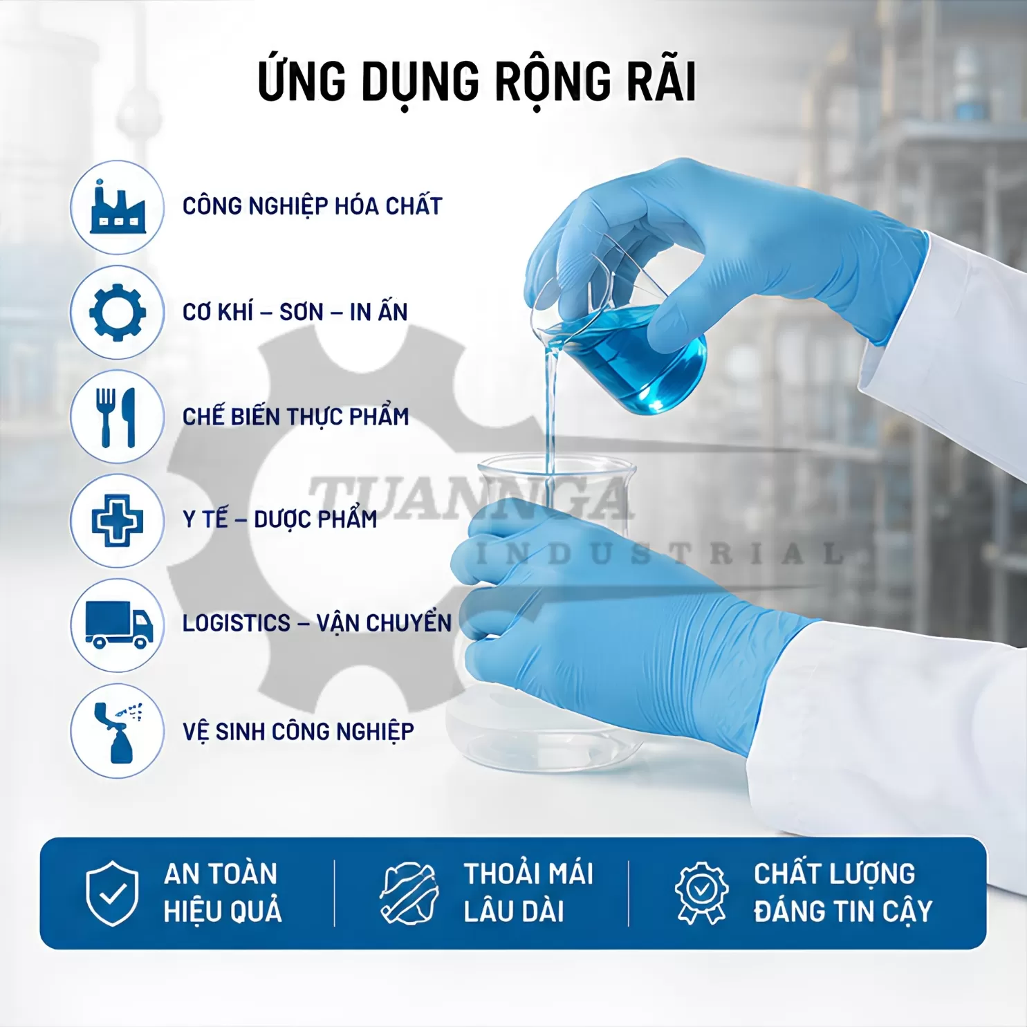 Găng Tay Nitrile Dùng Một Lần Excia 9500 [Hộp 100 Chiếc]