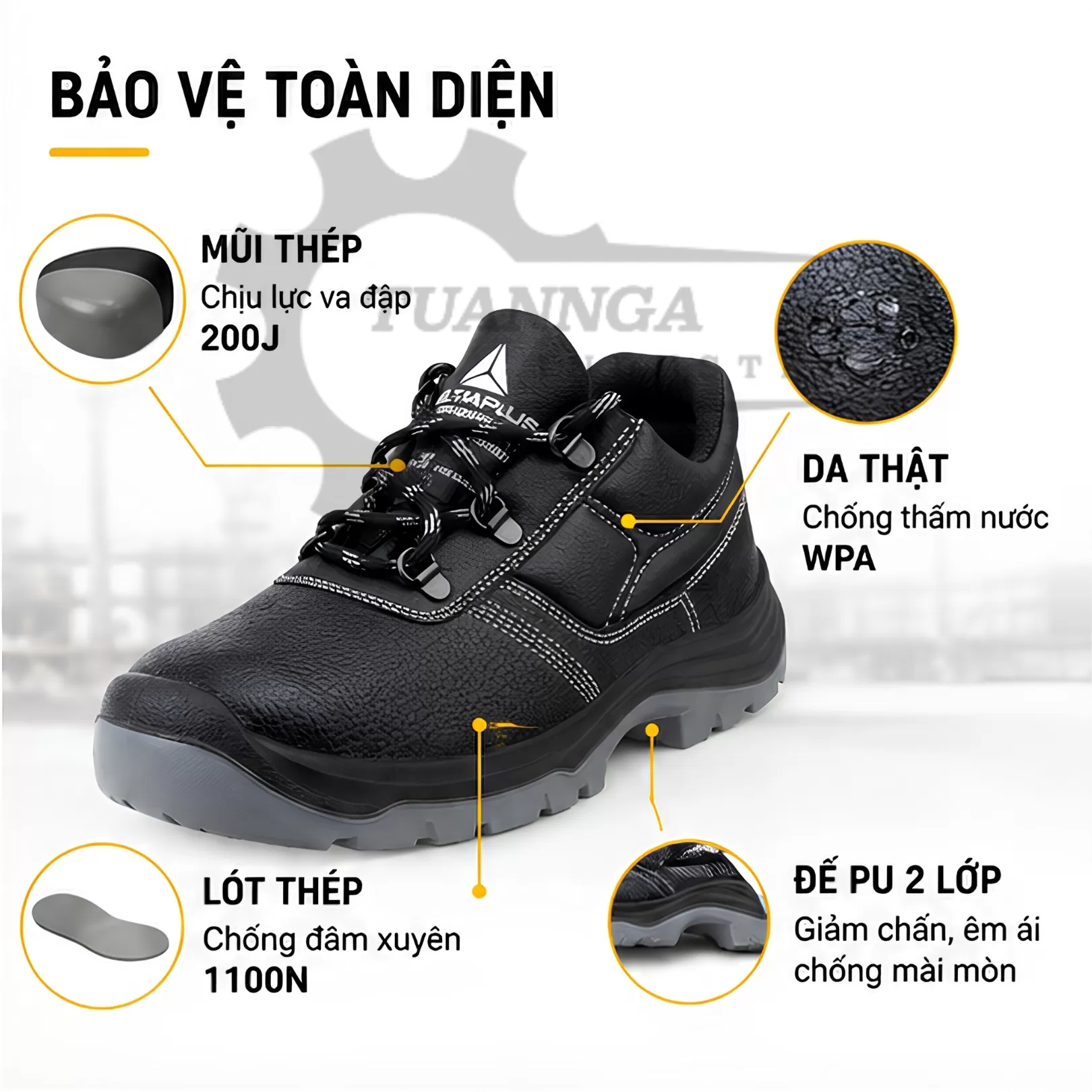 Giày Bảo Hộ Deltaplus JET3 S3 (Cổ Thấp)