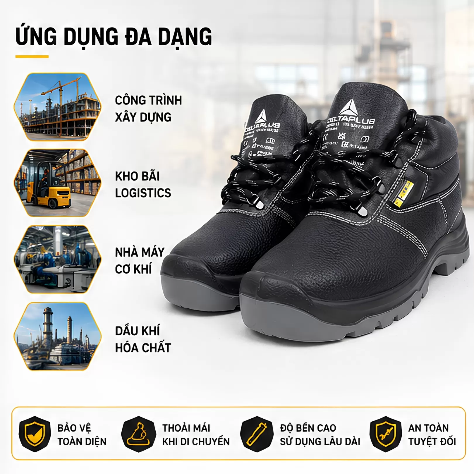 Giày Bảo Hộ Deltaplus JUMPER3 S3 (Cổ Cao)