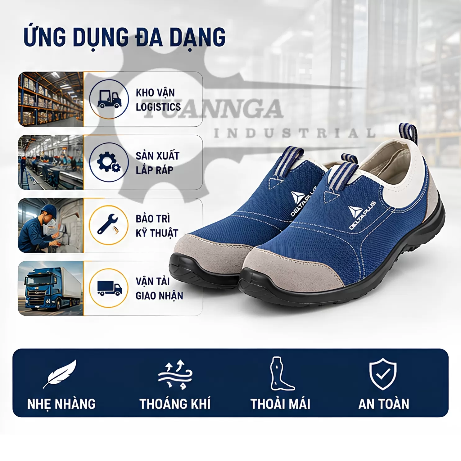 Giày Bảo Hộ Vải Deltaplus MIAMI S1P