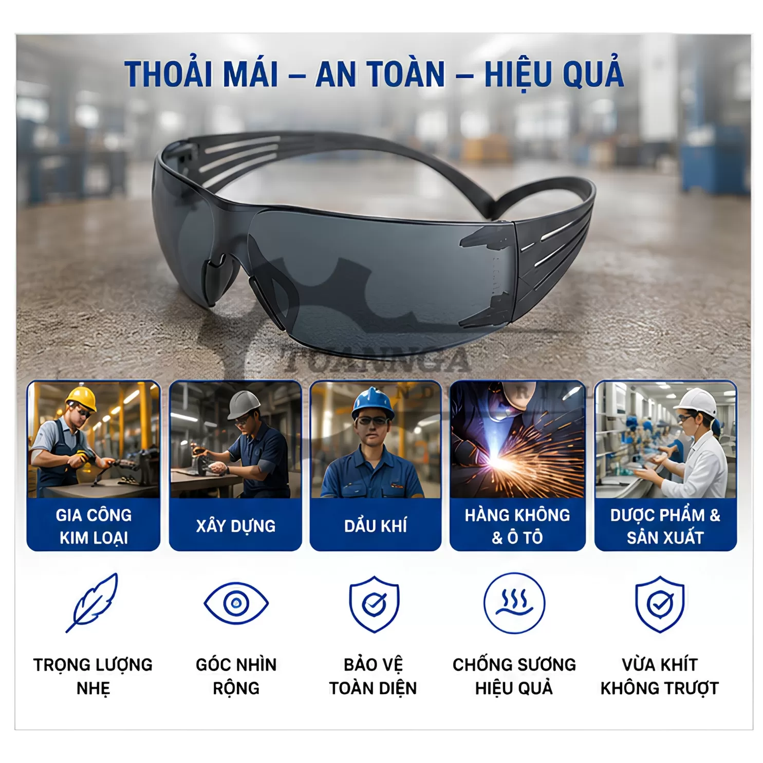 Kính Bảo Hộ 3M SecureFit SF302AF (Thùng 20 Kính)