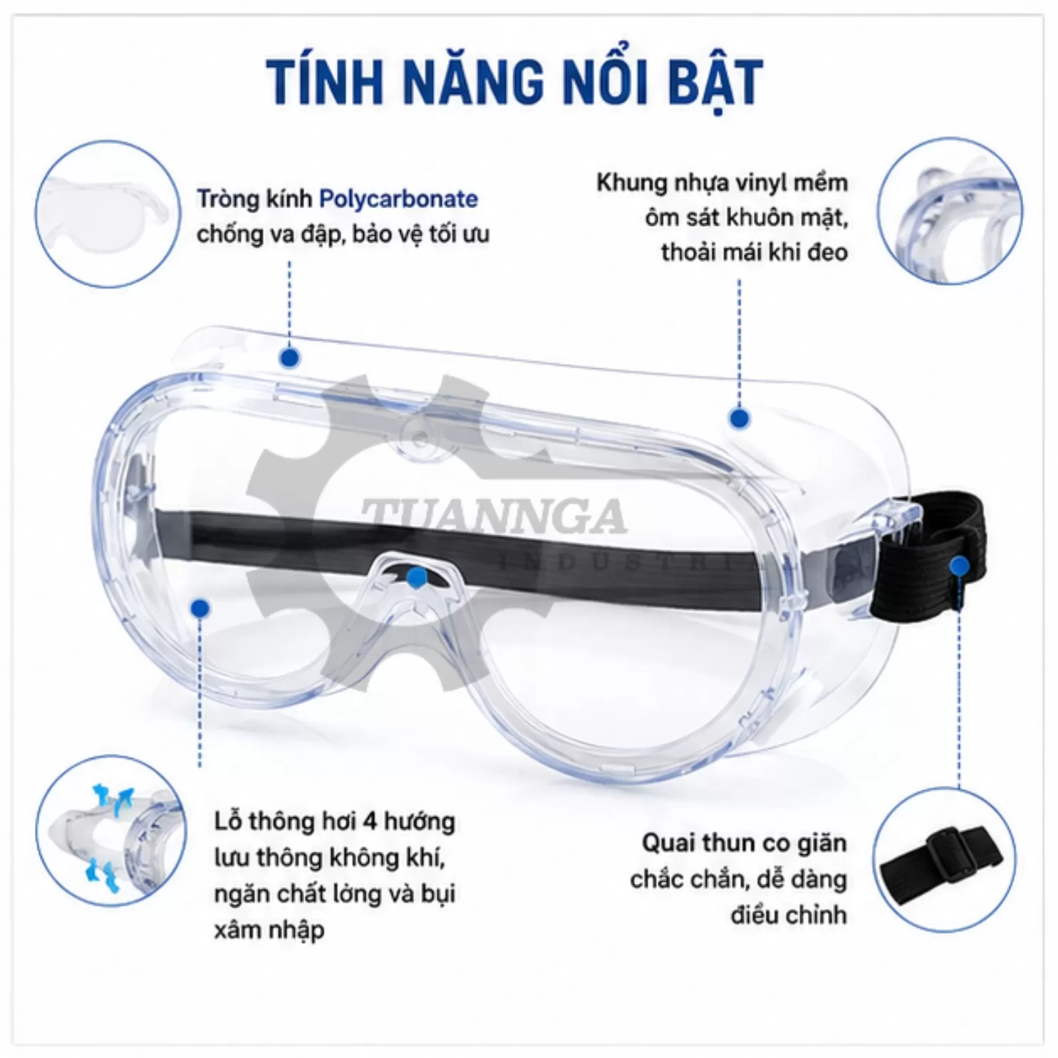 Kính Bảo Hộ Chống Hóa Chất 3M 1621