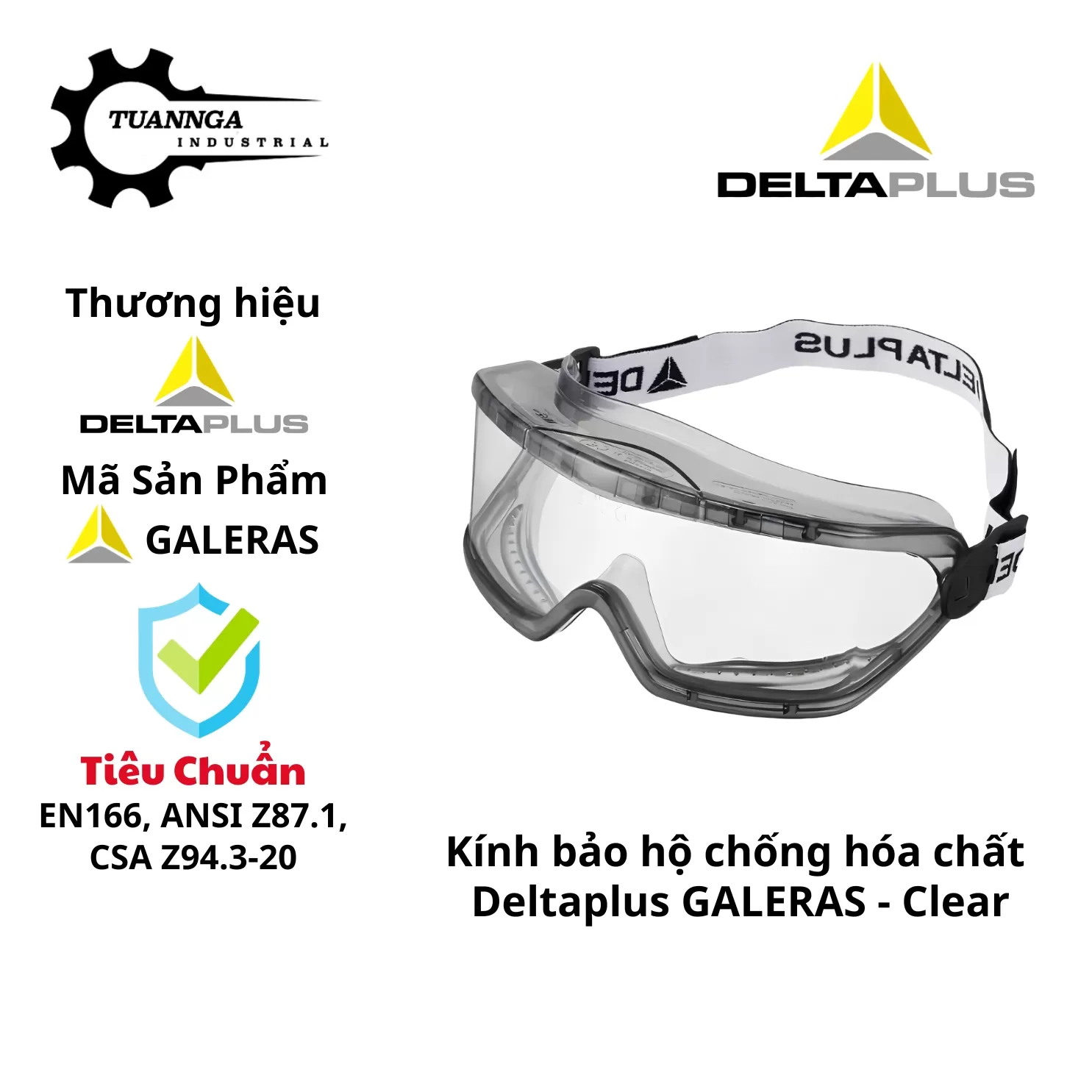 Kính Bảo Hộ Deltaplus GALERAS CLEAR (Trong Suốt)