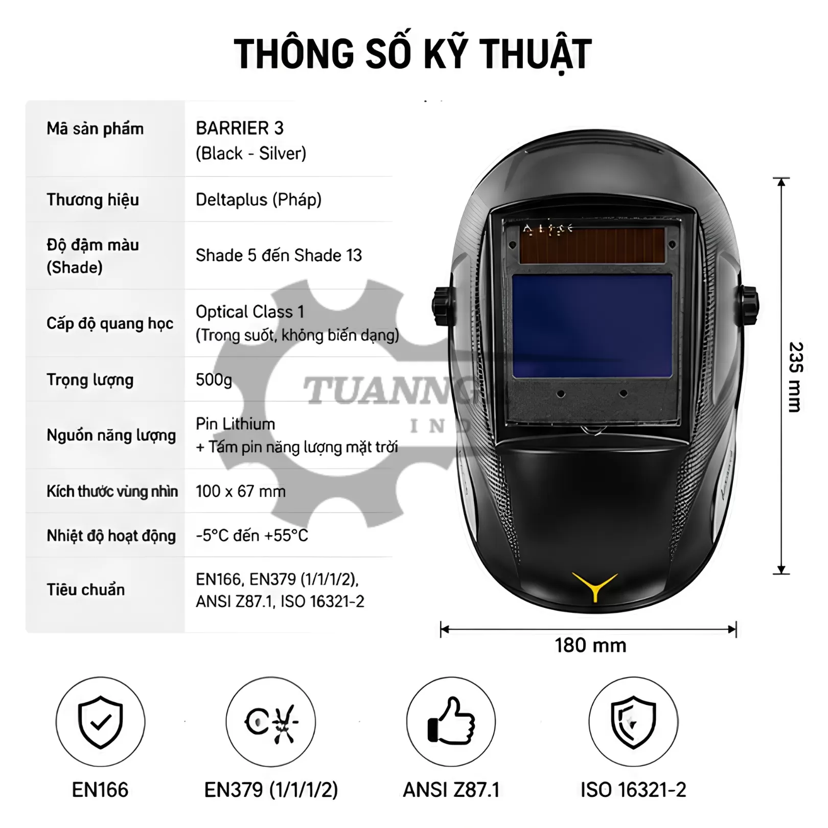 Mặt Nạ Hàn Tự Động Deltaplus BARRIER3