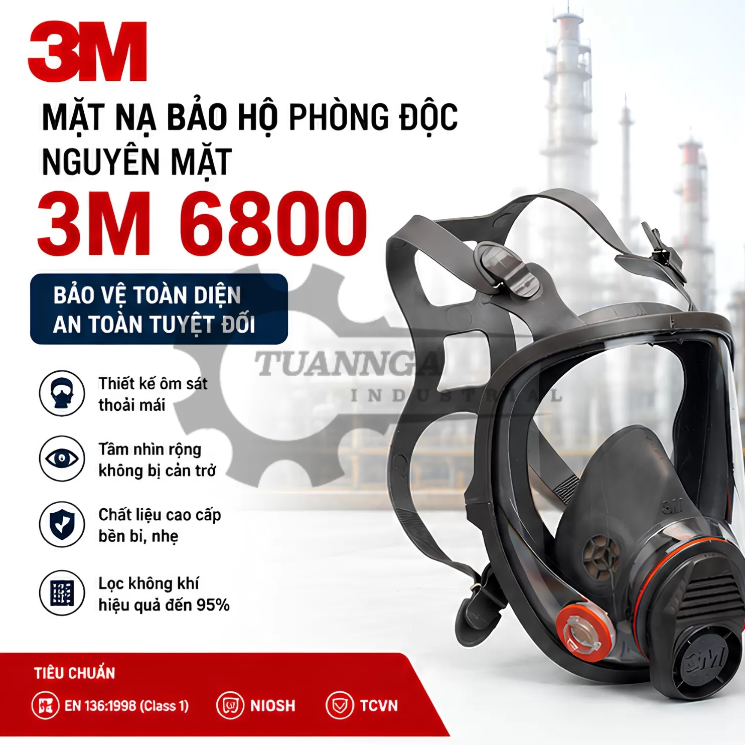 Mặt Nạ Phòng Độc Toàn Mặt 3M 6800