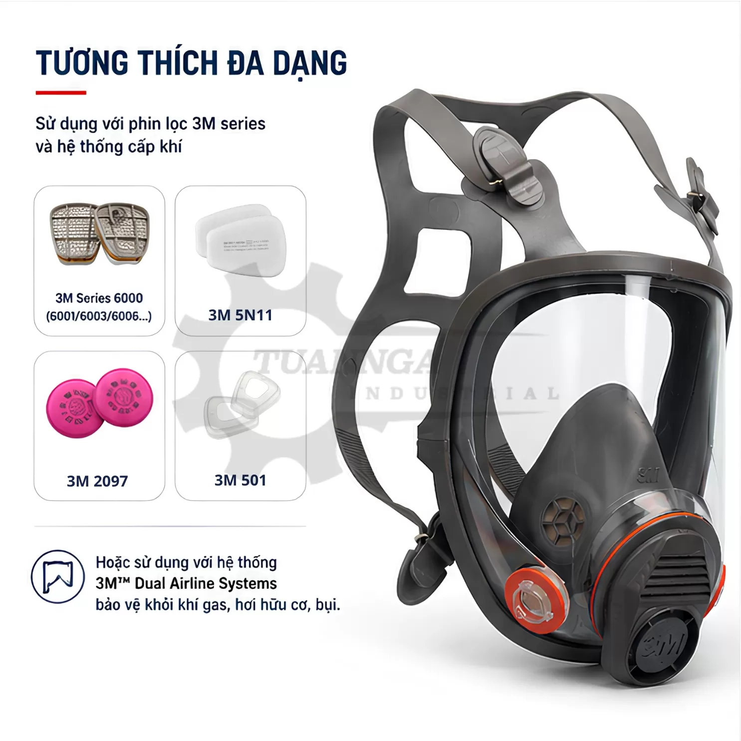 Mặt Nạ Phòng Độc Toàn Mặt 3M 6800