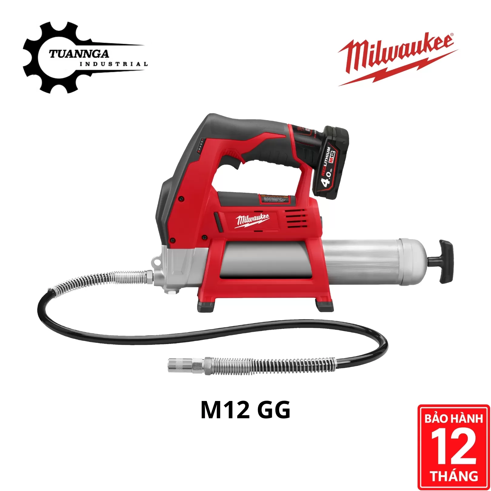 Máy Tra Mỡ Milwaukee M12 GG-0