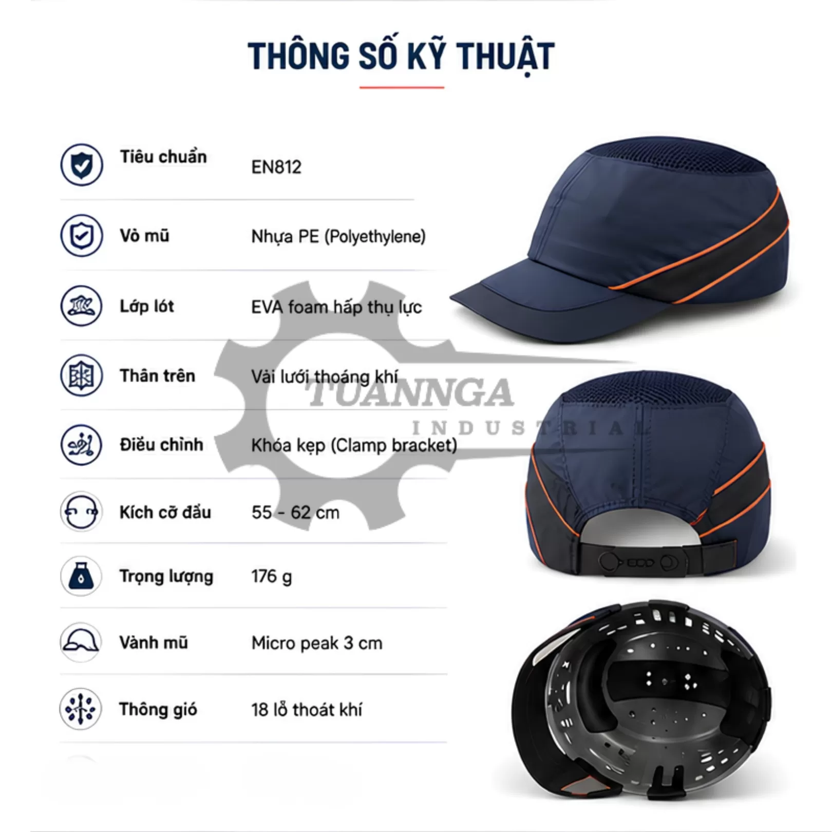 Mũ Bảo Hộ Dạng Lưỡi Trai Deltaplus AIR COLTAN