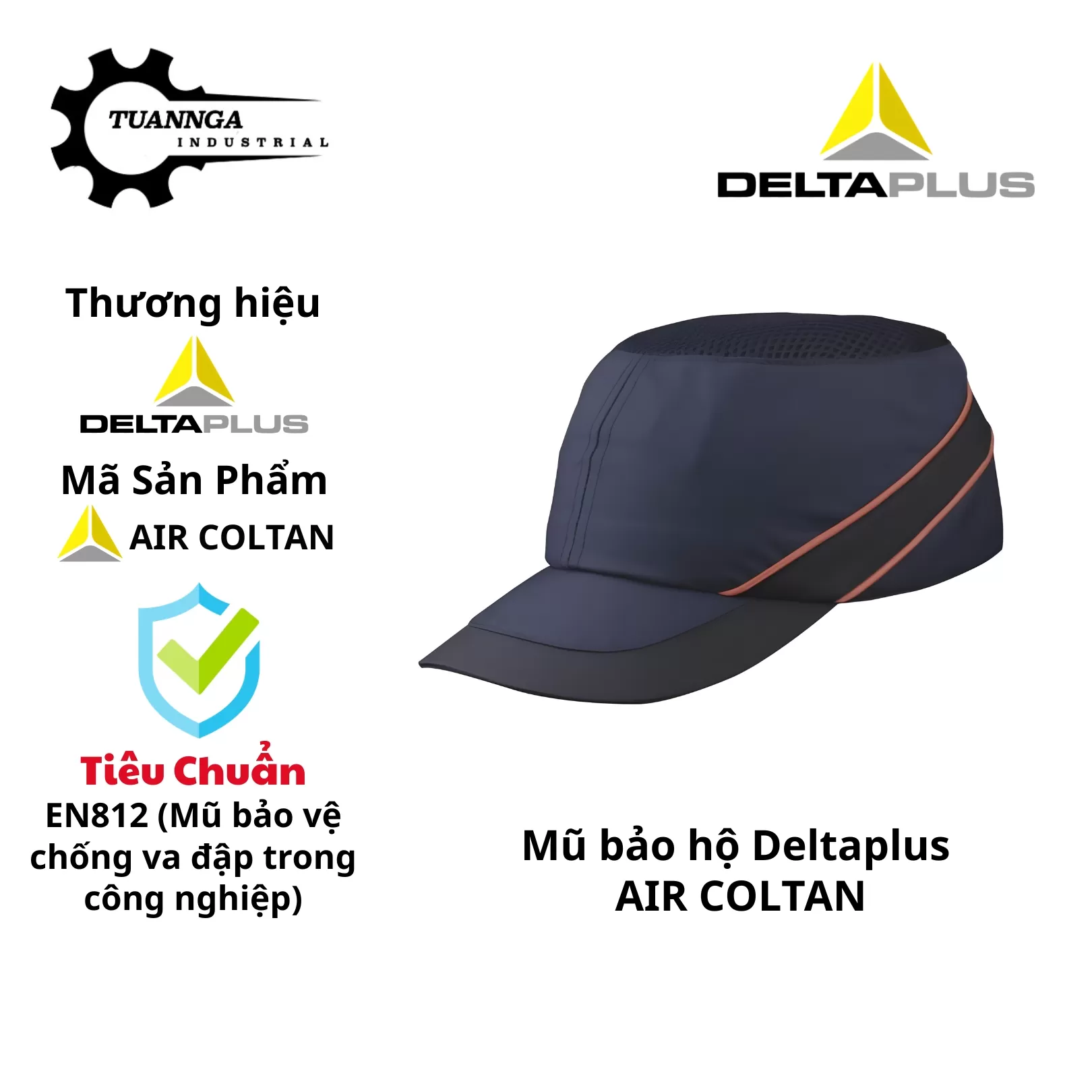 Mũ Bảo Hộ Dạng Lưỡi Trai Deltaplus AIR COLTAN
