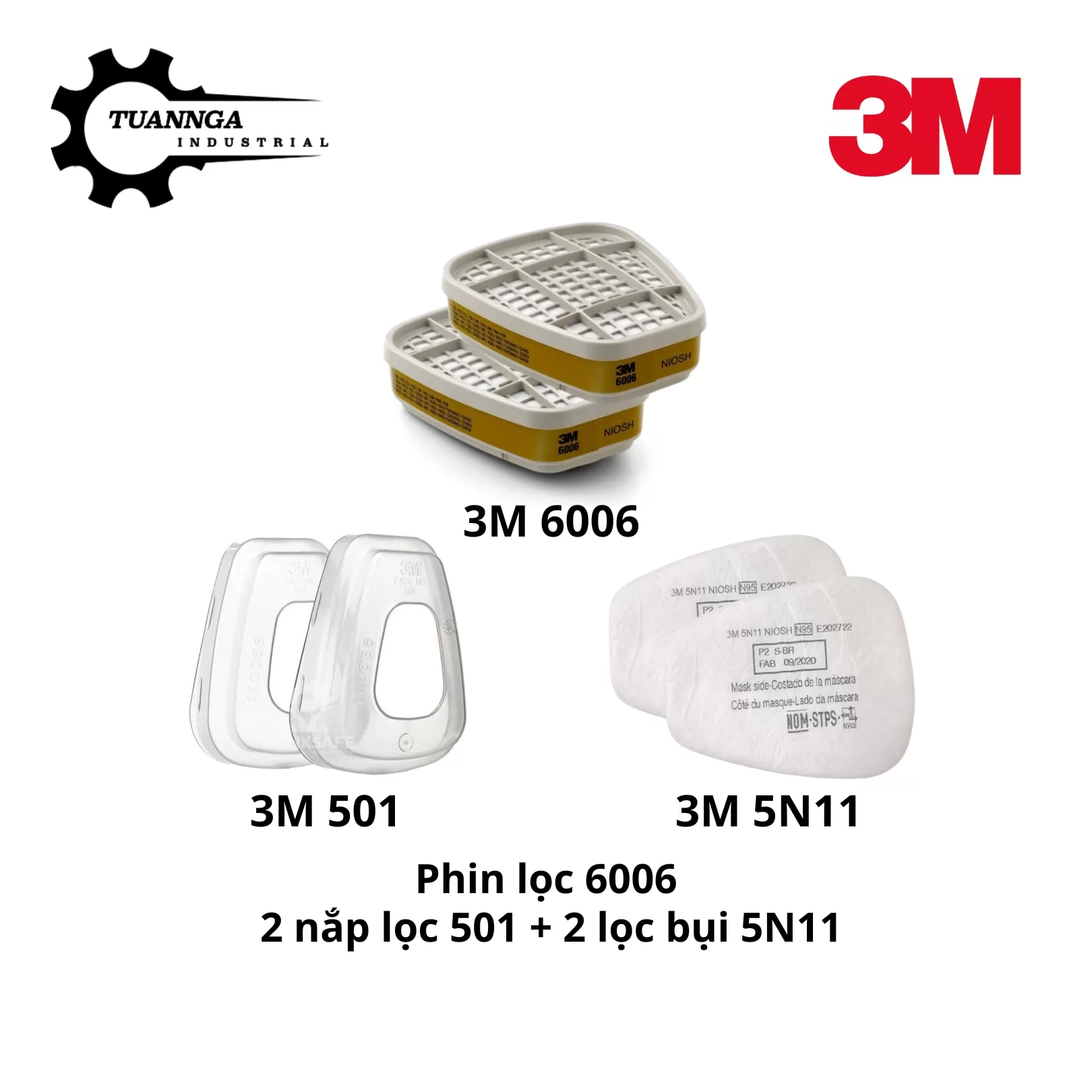 Phin Lọc Mặt Nạ Phòng Độc 3M 6006 (1 Cặp)