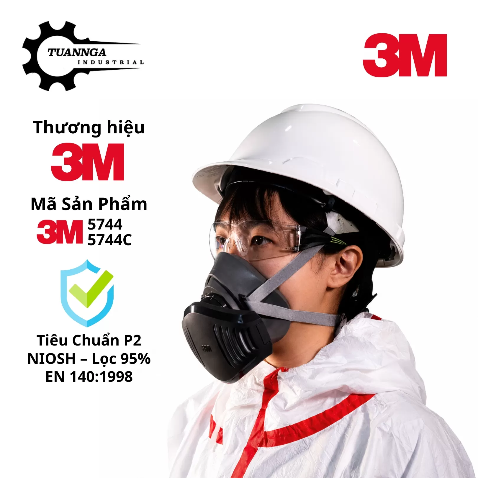 Tấm Lọc Bụi 3M 5744C Chuẩn P2 (10 Tấm)