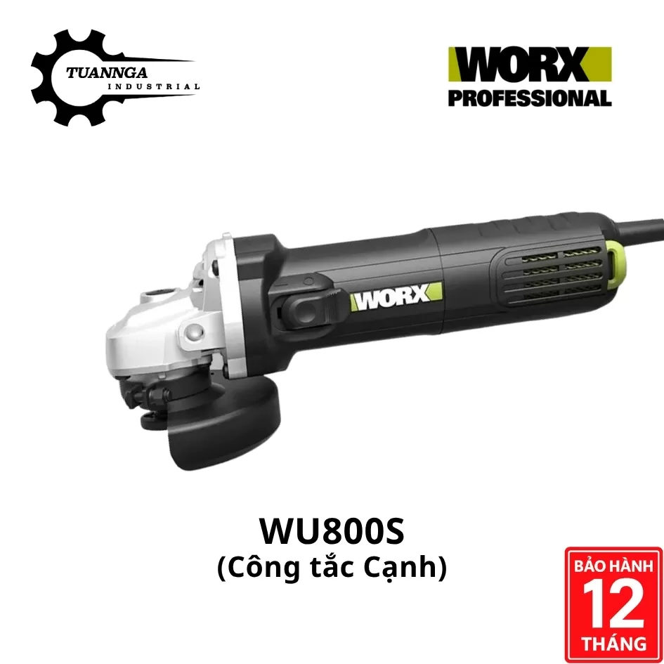Máy Mài Góc Điện 100mm Worx WU800S (Công Tắc Cạnh)