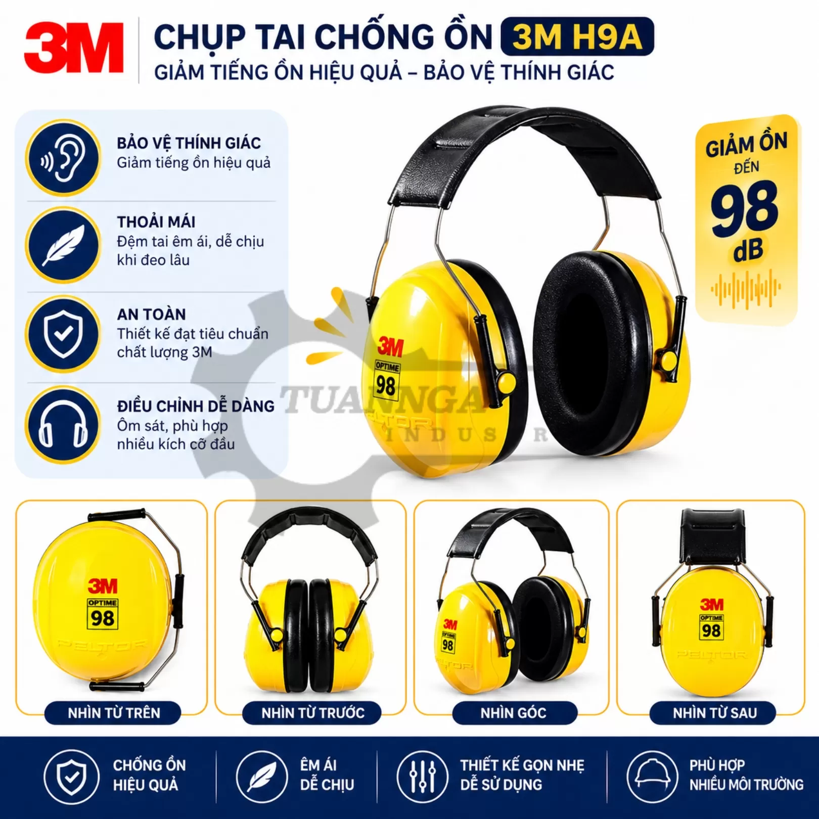 Chụp Tai Chống Ồn 3M H9A (Optime 98)