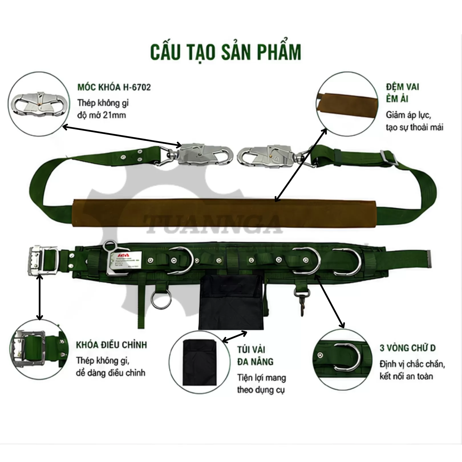 Dây An Toàn Đai Bụng ADELA H117