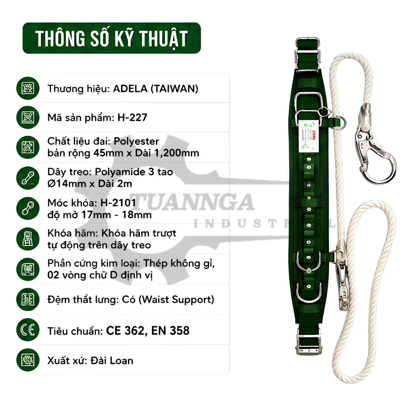 Dây An Toàn Đai Bụng ADELA H227