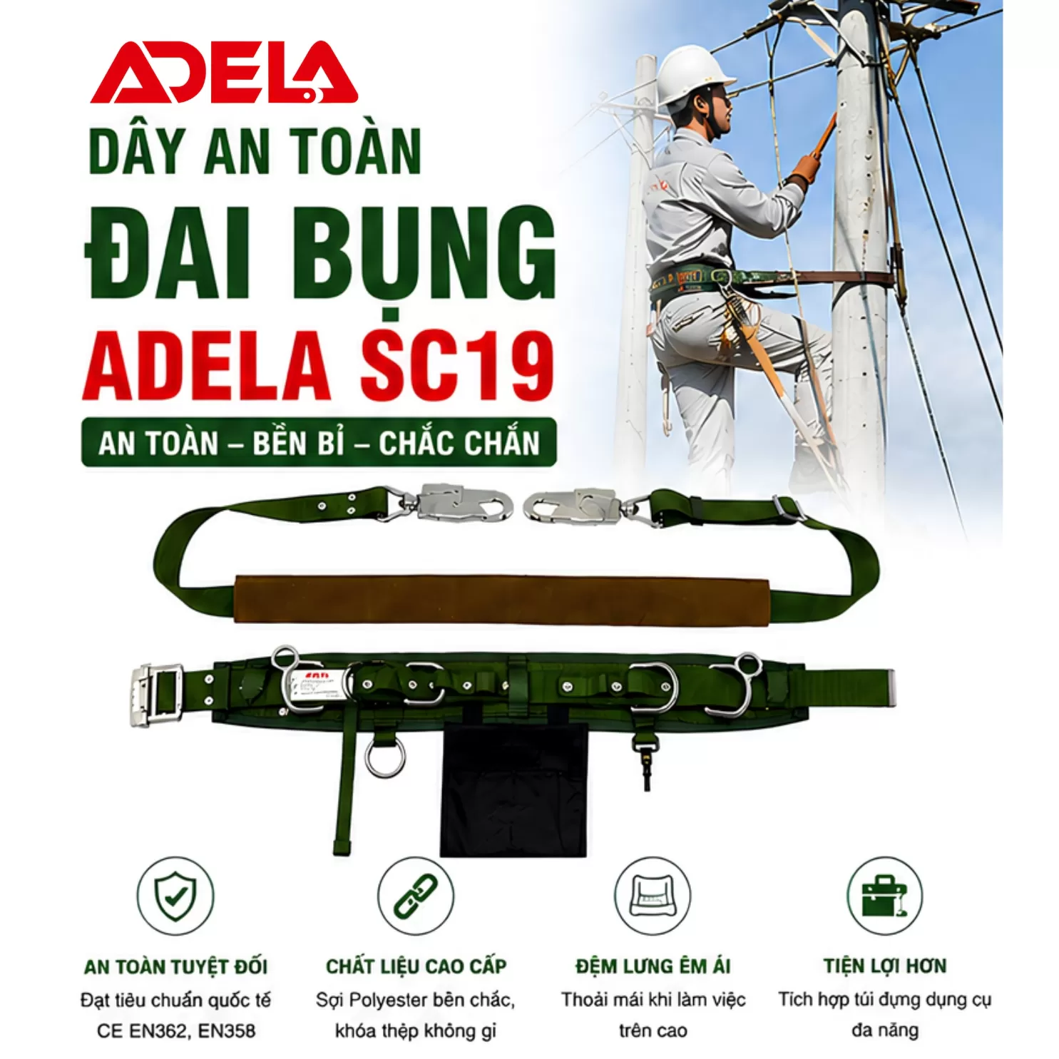 Dây An Toàn Đai Bụng ADELA SC19