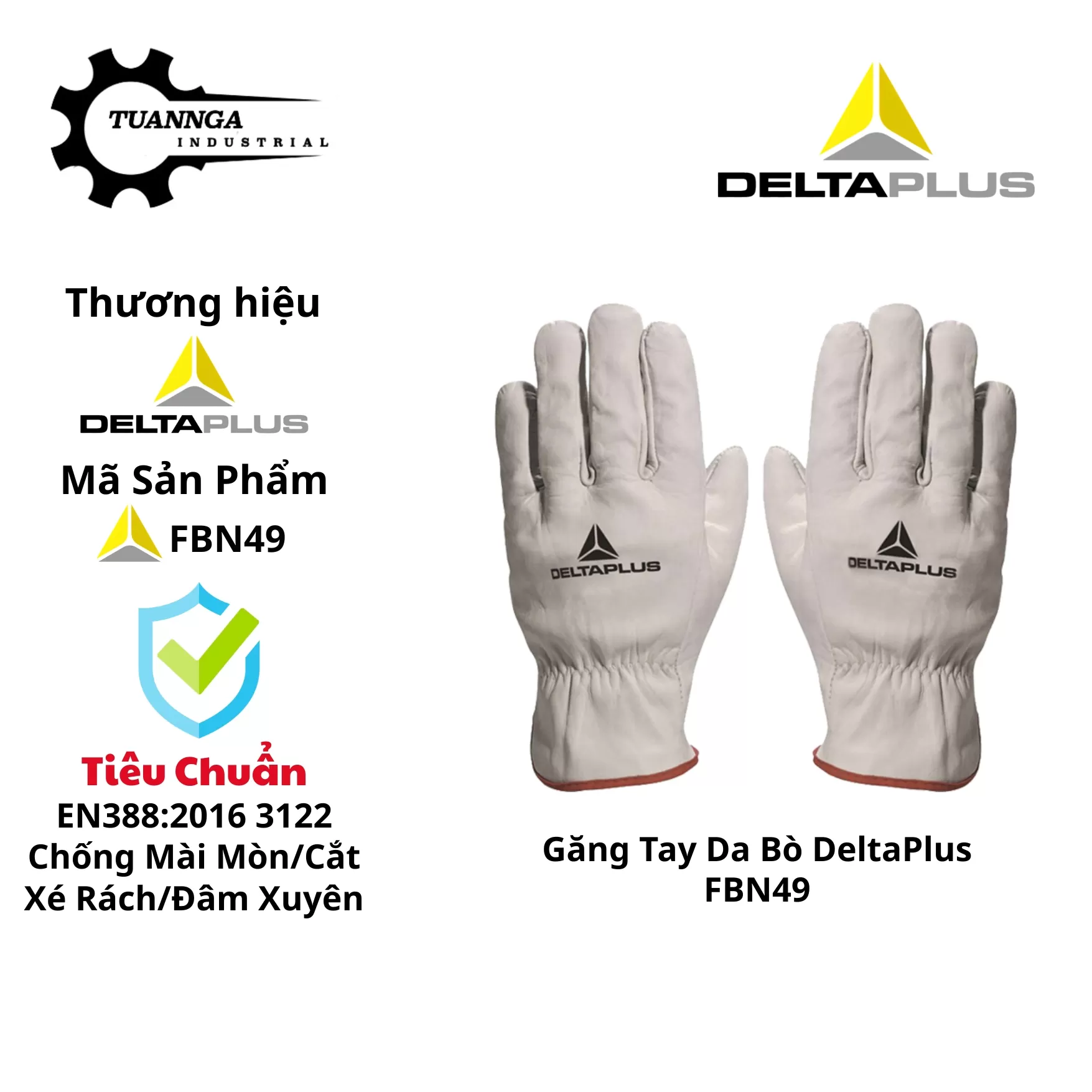 Găng Tay Da Chịu Nhiệt Deltaplus FBN49