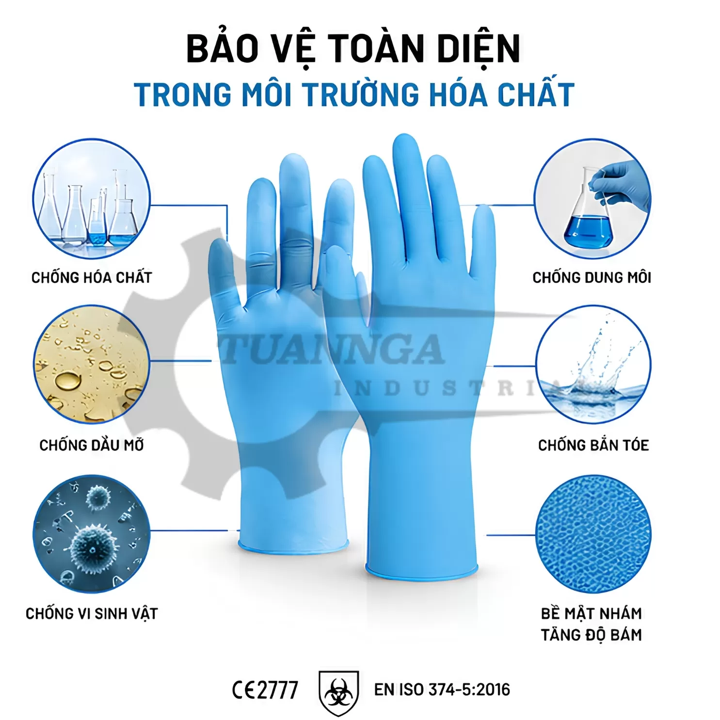 Găng Tay Nitrile Dùng Một Lần Excia 9500 [Hộp 100 Chiếc]
