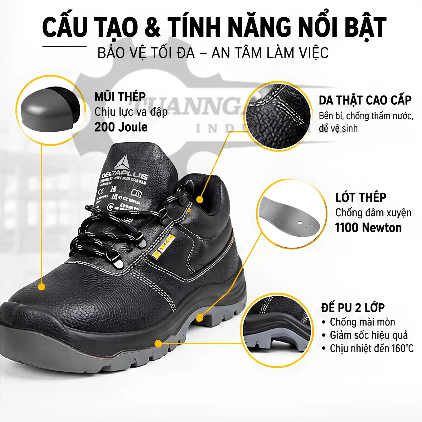 Giày Bảo Hộ Deltaplus JUMPER3 S3 (Cổ Cao)