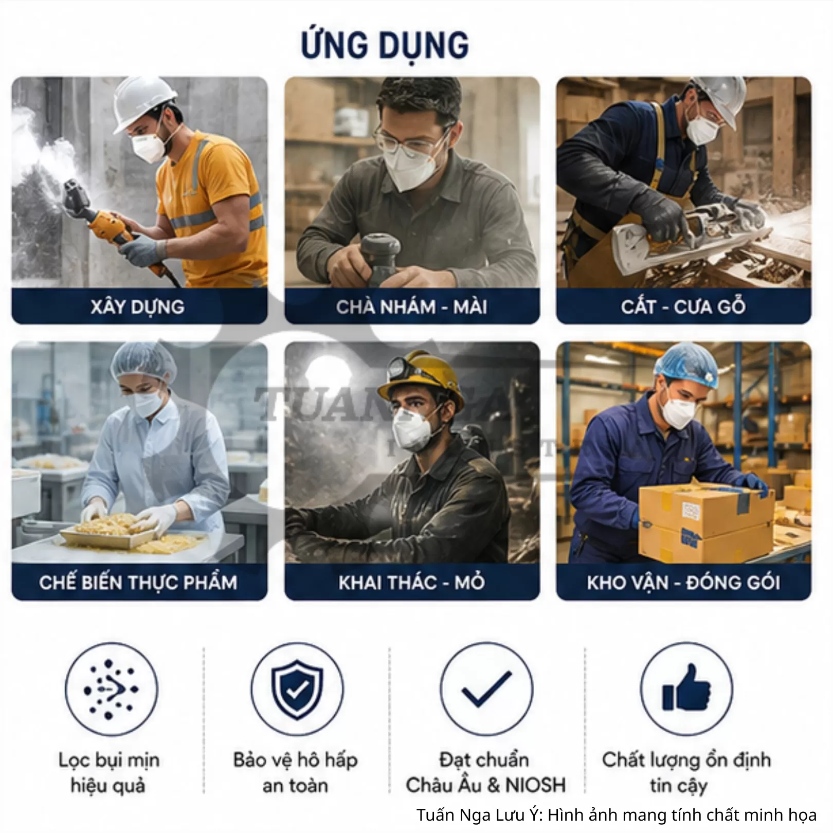 Khẩu Trang Chống Bụi Deltaplus M1200C (Quai Sau Đầu)