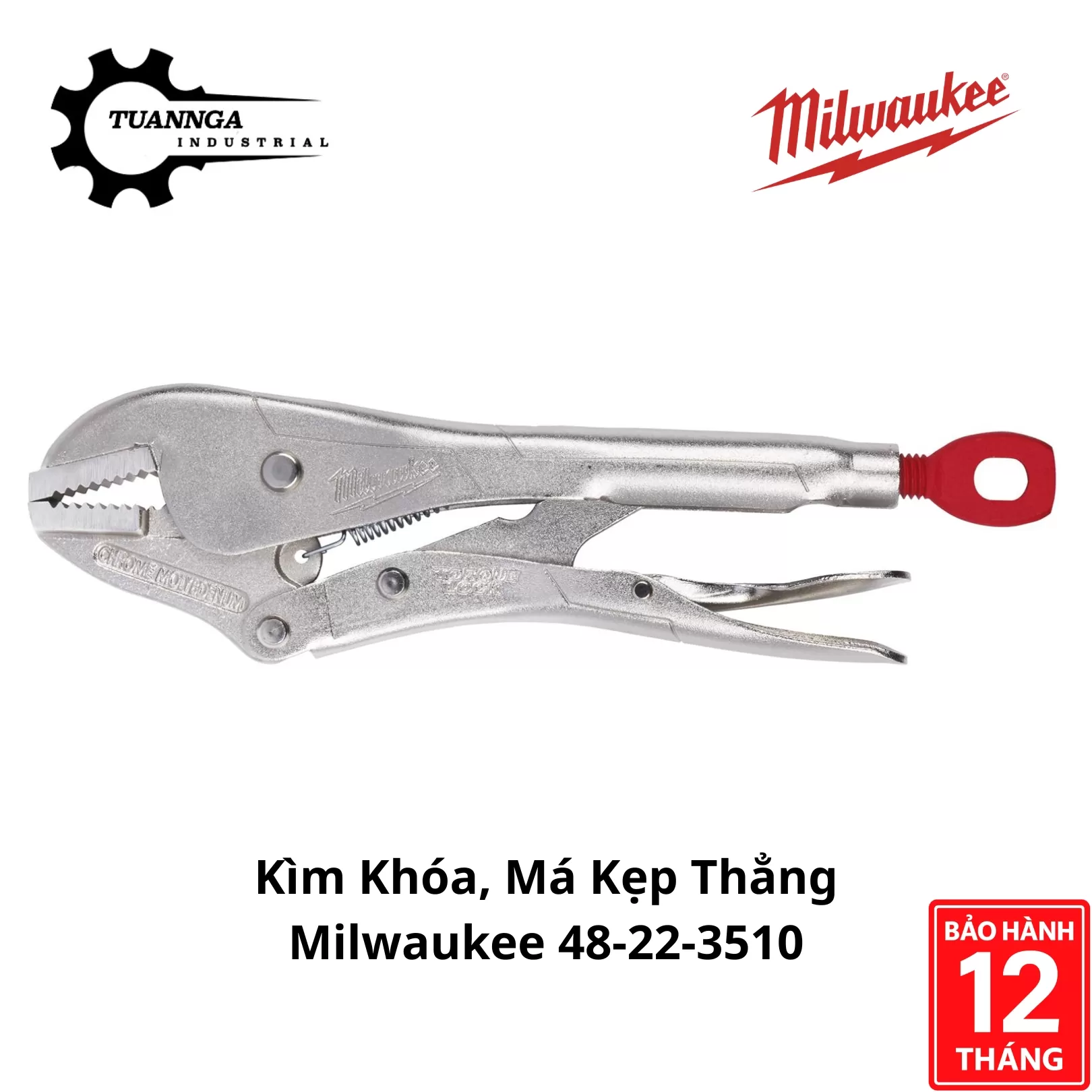 Kìm Khóa, Má Kẹp Thẳng Milwaukee 48-22-3510