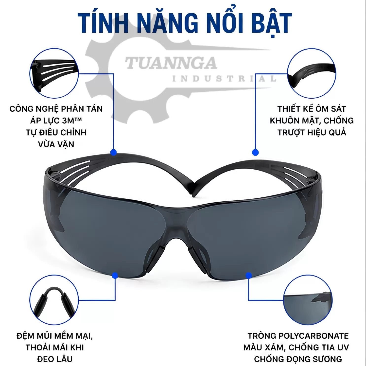 Kính Bảo Hộ 3M SecureFit SF302AF (Thùng 20 Kính)