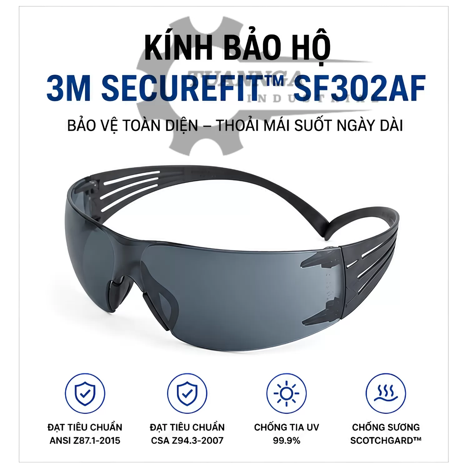 Kính Bảo Hộ 3M SecureFit SF302AF (Thùng 20 Kính)