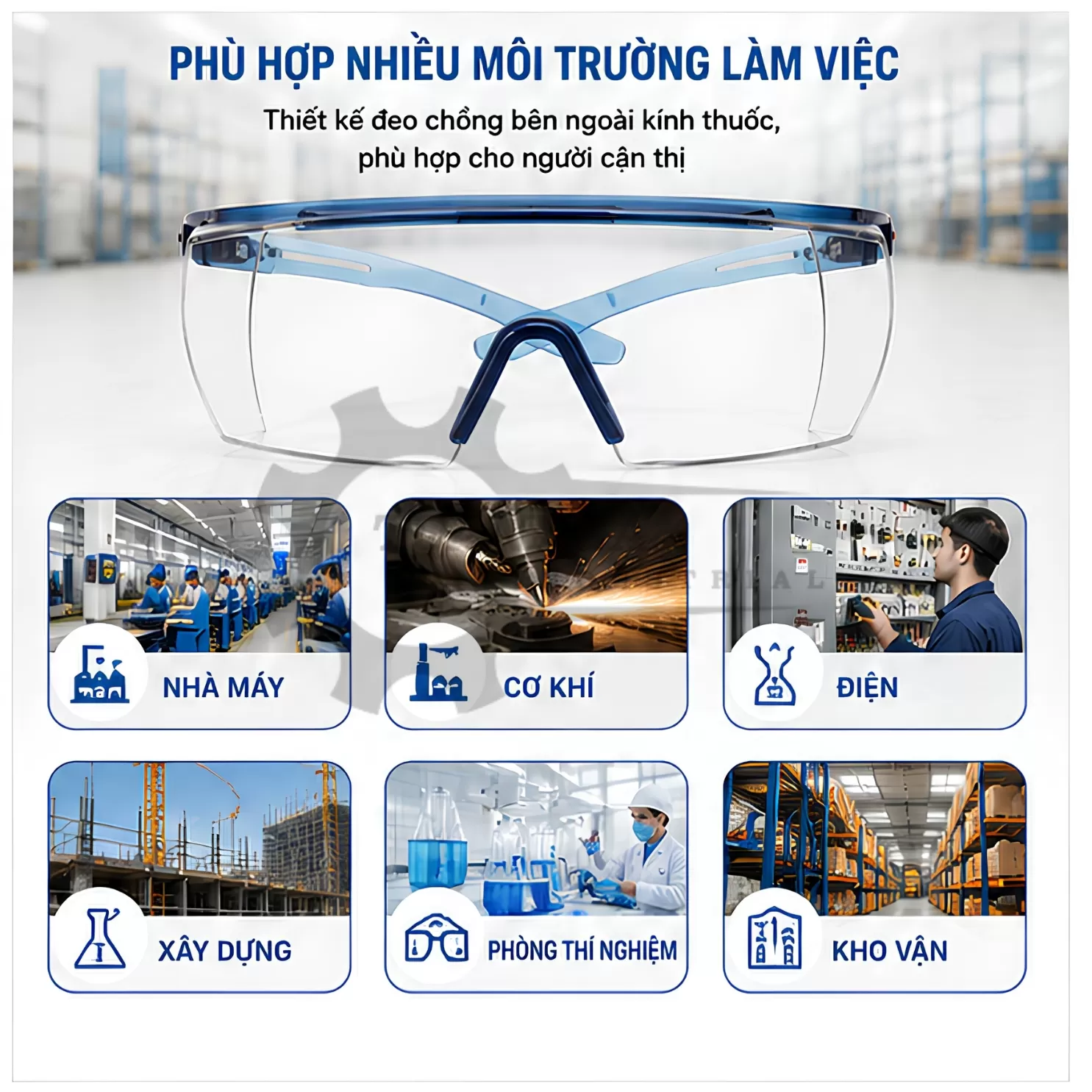 Kính Bảo Hộ 3M SF3701ASGAF Đeo Trùm Kính Cá Nhân OTG (01 Kính)