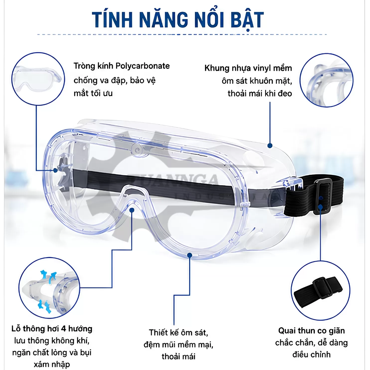 Kính Bảo Hộ Chống Hóa Chất 3M 1621AF