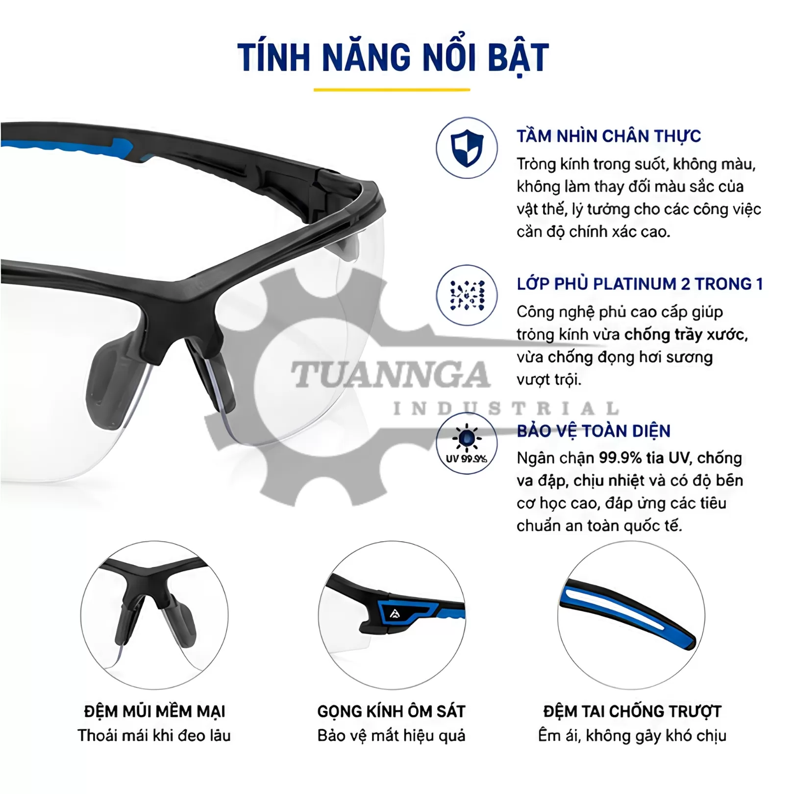 Kính Bảo Hộ Deltaplus ASO2 CLEAR (Trong Suốt)