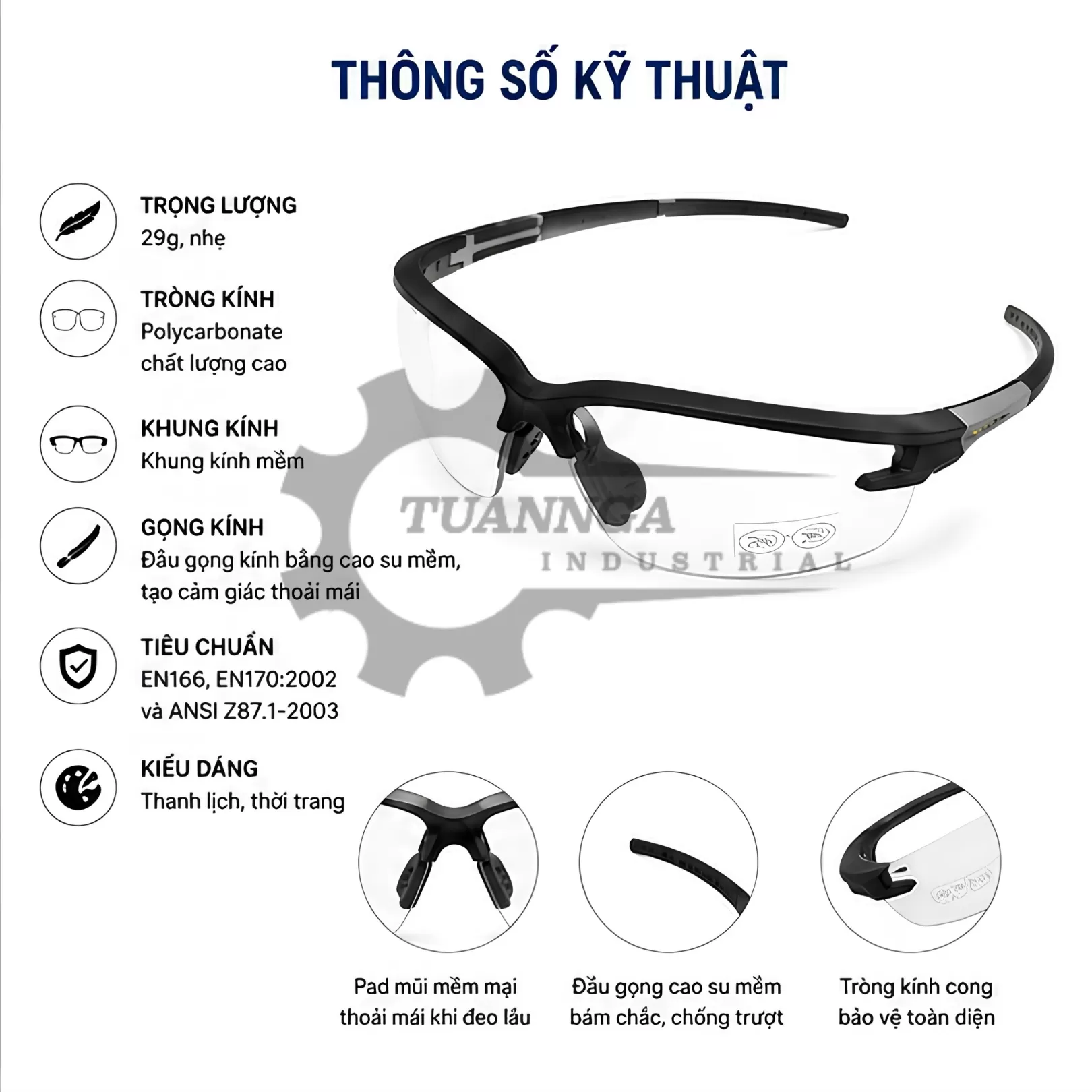 Kính Bảo Hộ Deltaplus FUJI2 CLEAR (Trong Suốt)