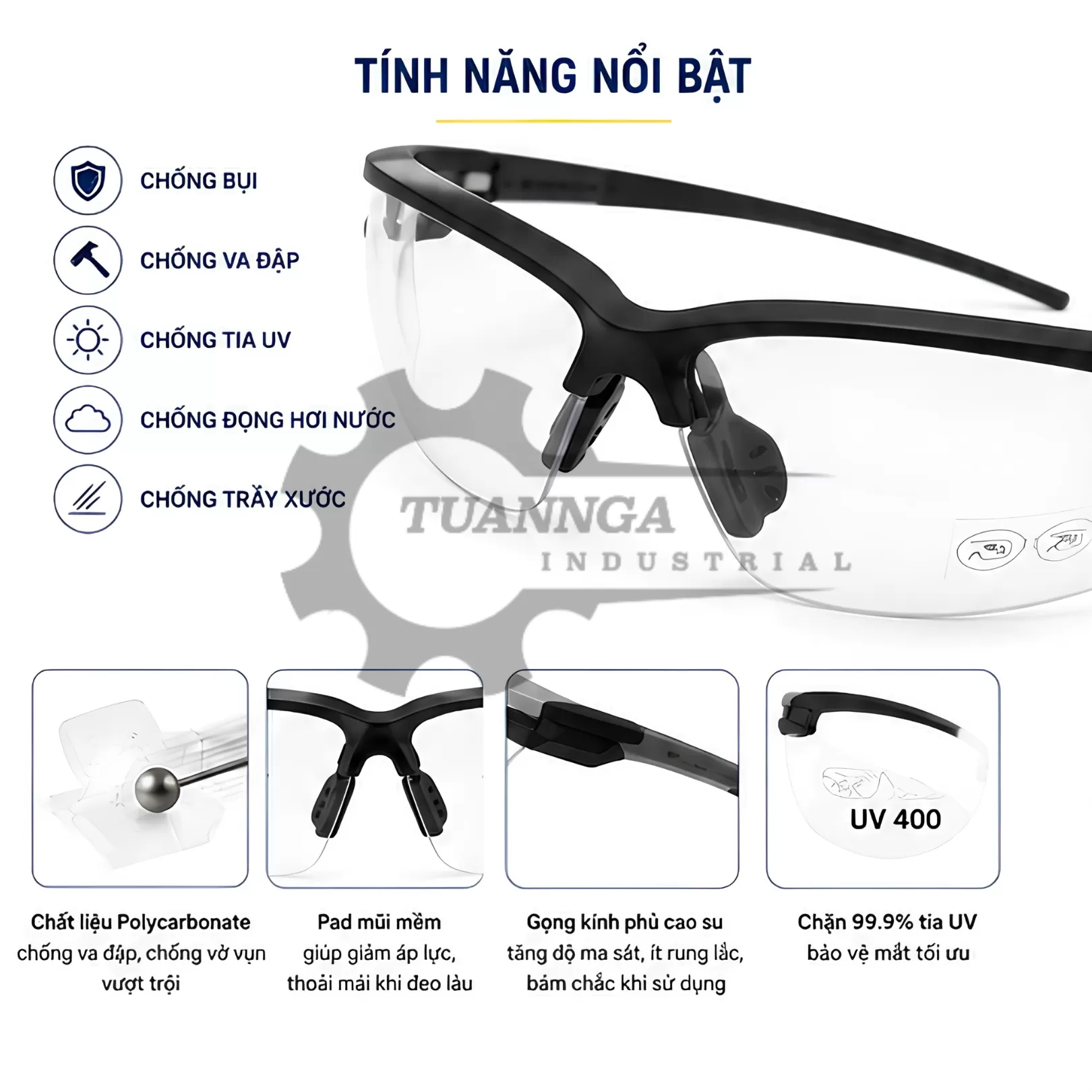 Kính Bảo Hộ Deltaplus FUJI2 CLEAR (Trong Suốt)