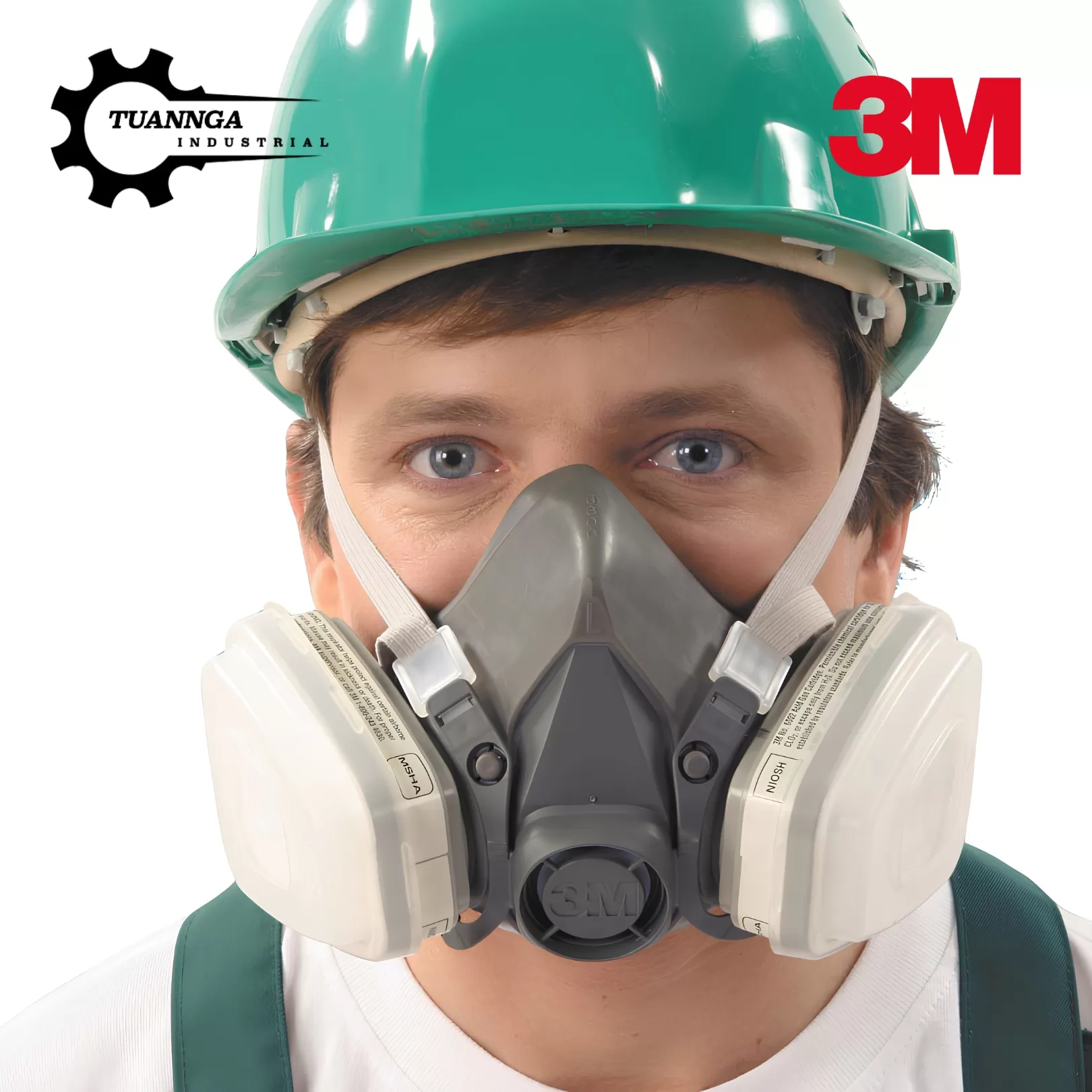 Mặt Nạ Phòng Độc Chính Hãng 3M 6100 Chuẩn NIOSH (Size S)