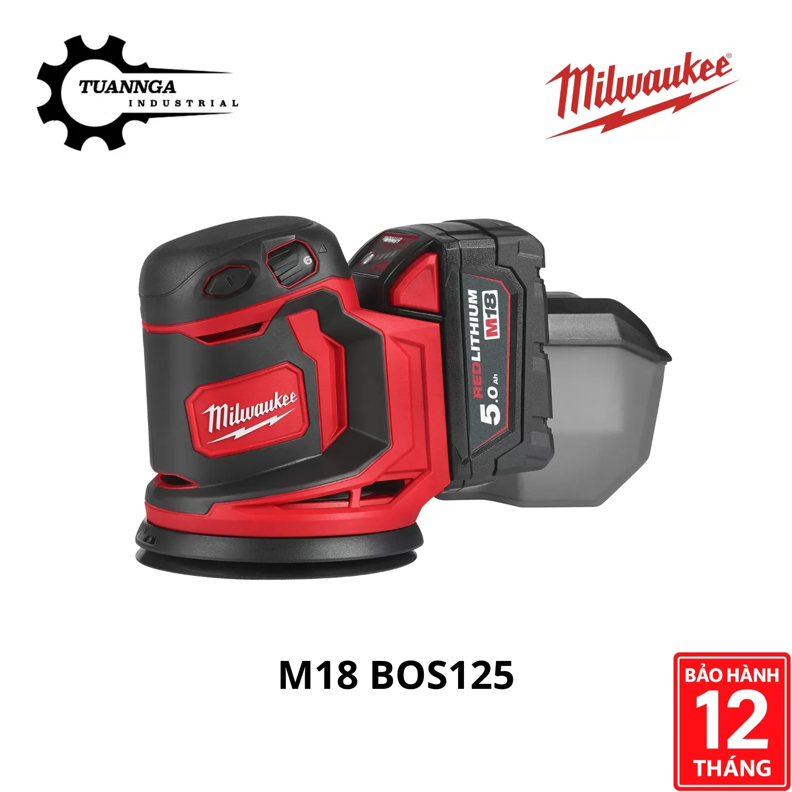 Máy Chà Nhám Milwaukee M18 BOS125-0X0