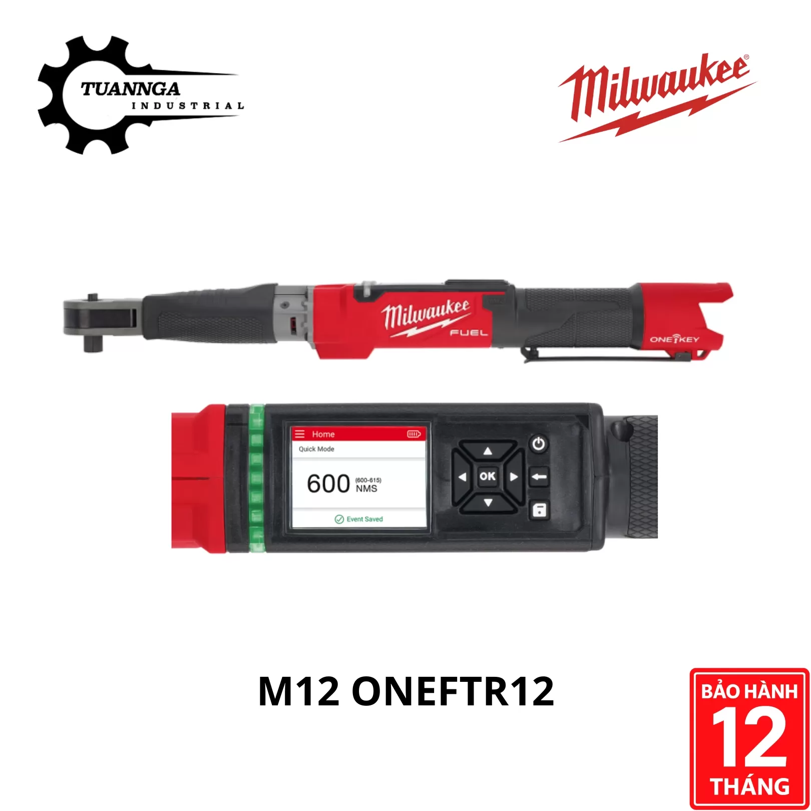Máy Siết Bu Lông Góc Điện Tử M12 ONEFTR12