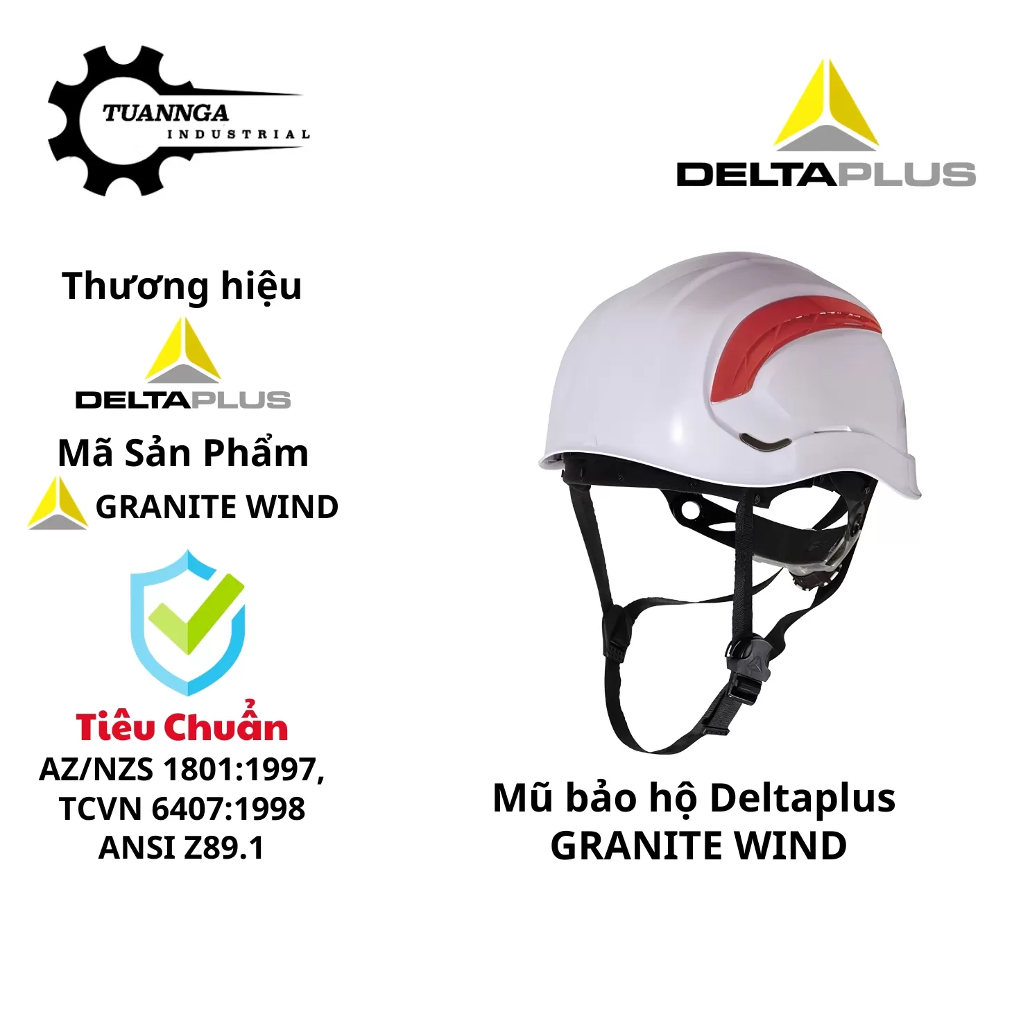 Mũ Bảo Hộ Lao Động Deltaplus Granite Wind