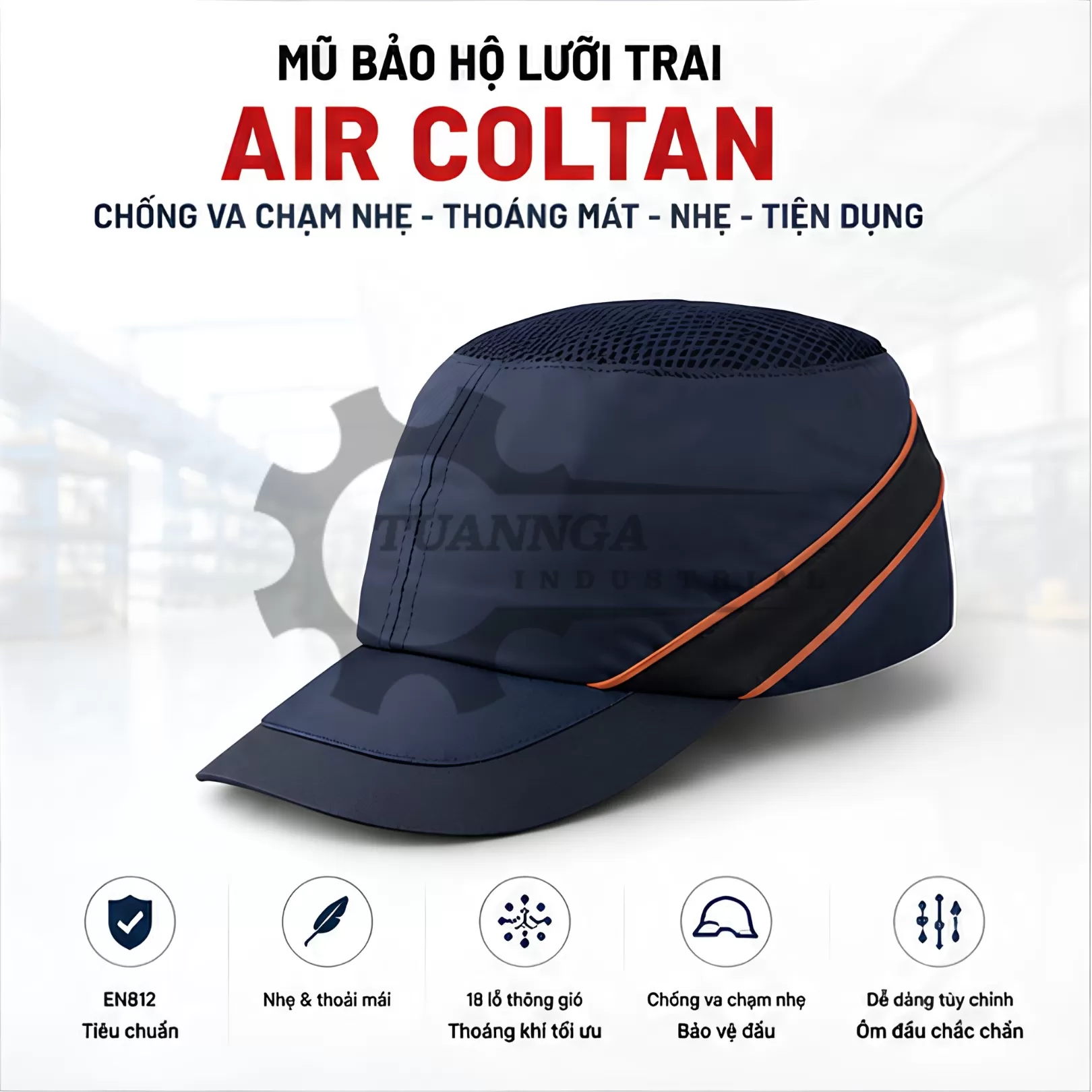 Mũ Bảo Hộ Dạng Lưỡi Trai Deltaplus AIR COLTAN