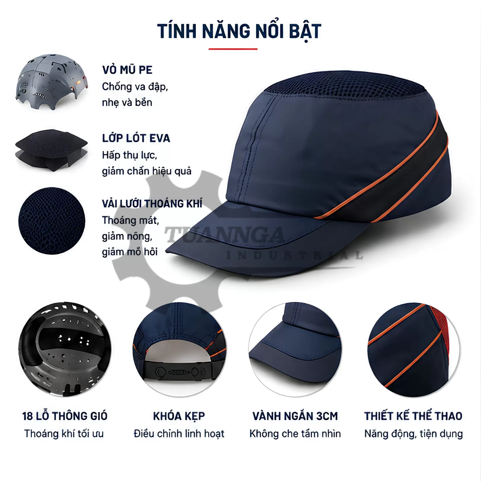 Mũ Bảo Hộ Dạng Lưỡi Trai Deltaplus AIR COLTAN