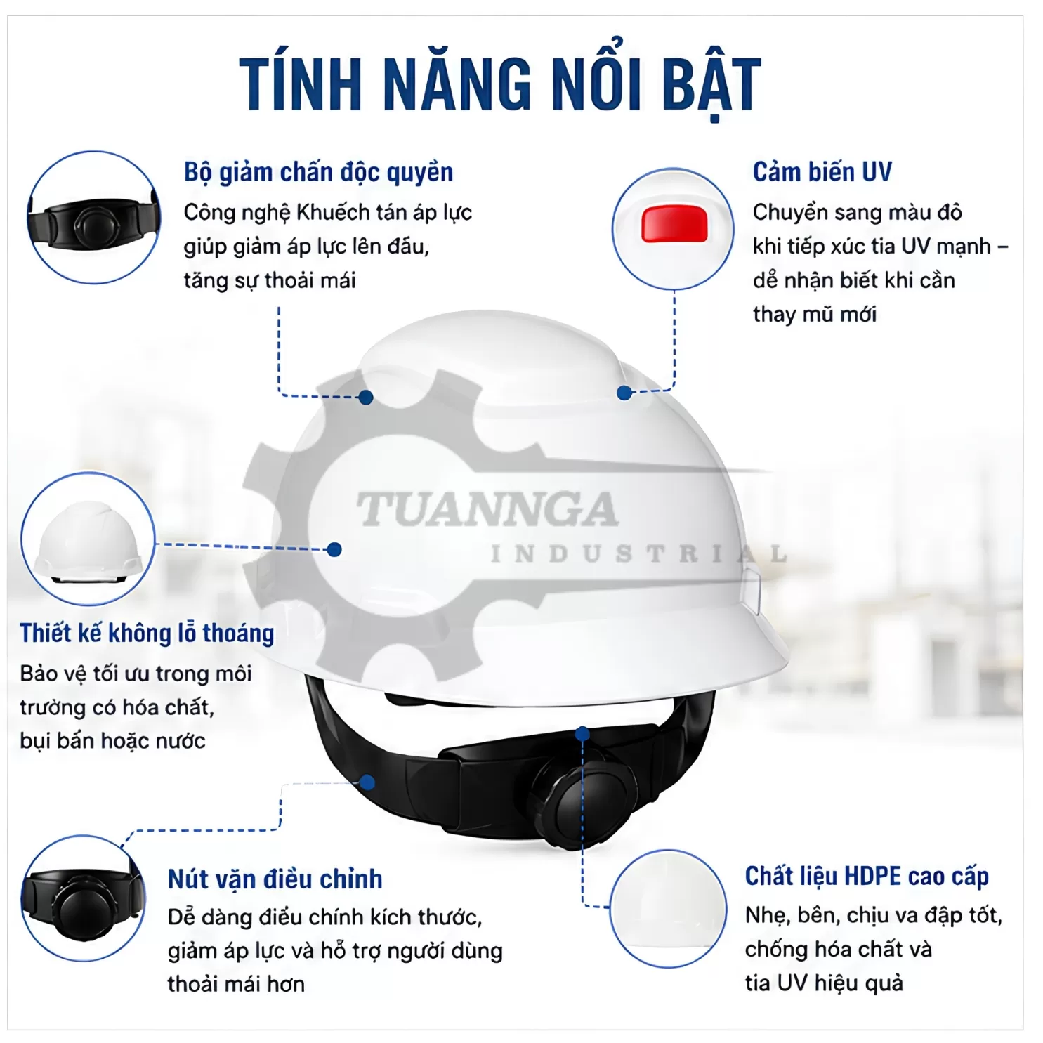 Mũ Bảo Hộ 3M SecureFit H-701SFR-UV Không Có Lỗ Thông Khí